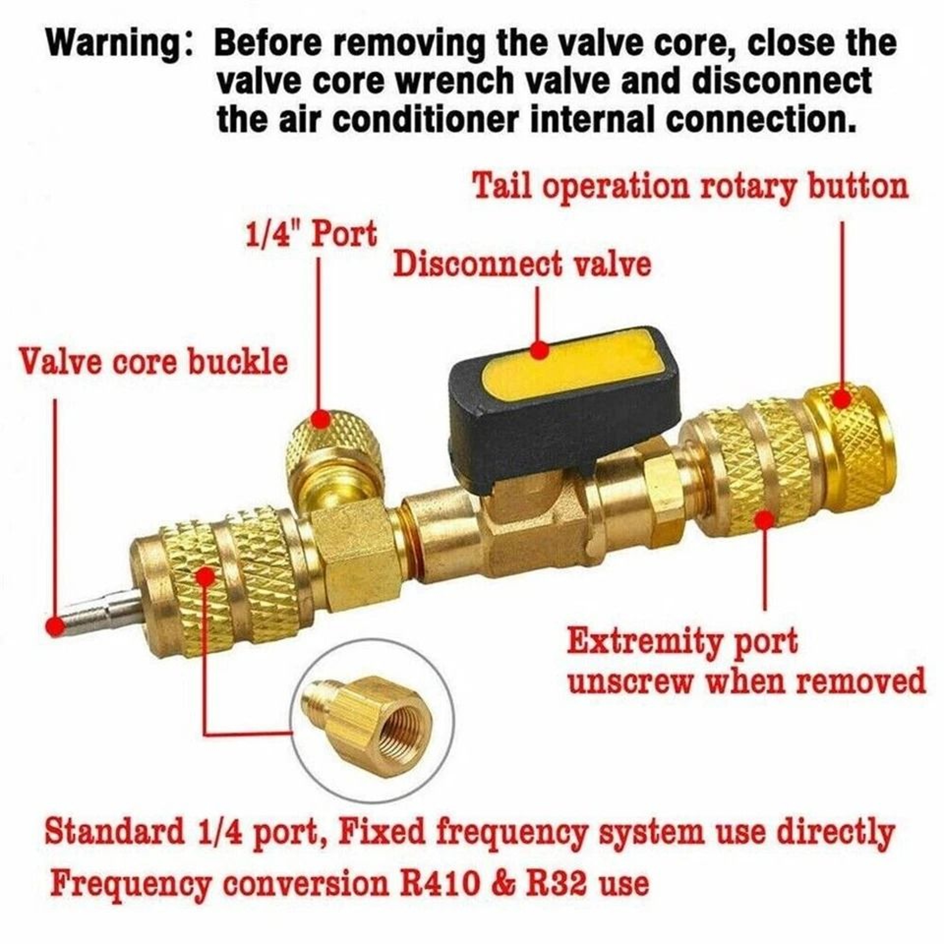Dual Size AC Schrader Valve Core Remover  Installer 3