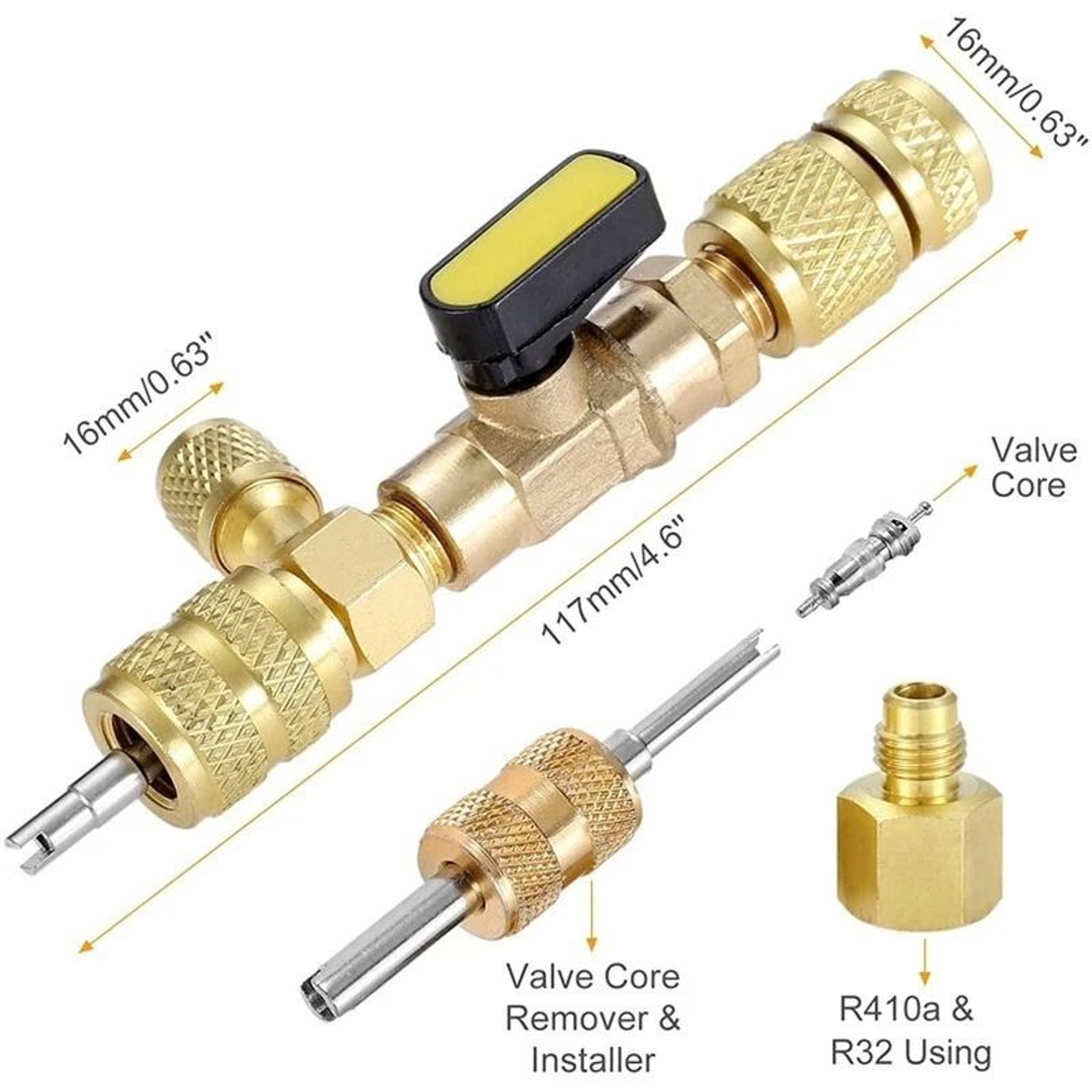 Dual Size AC Schrader Valve Core Remover  Installer 7
