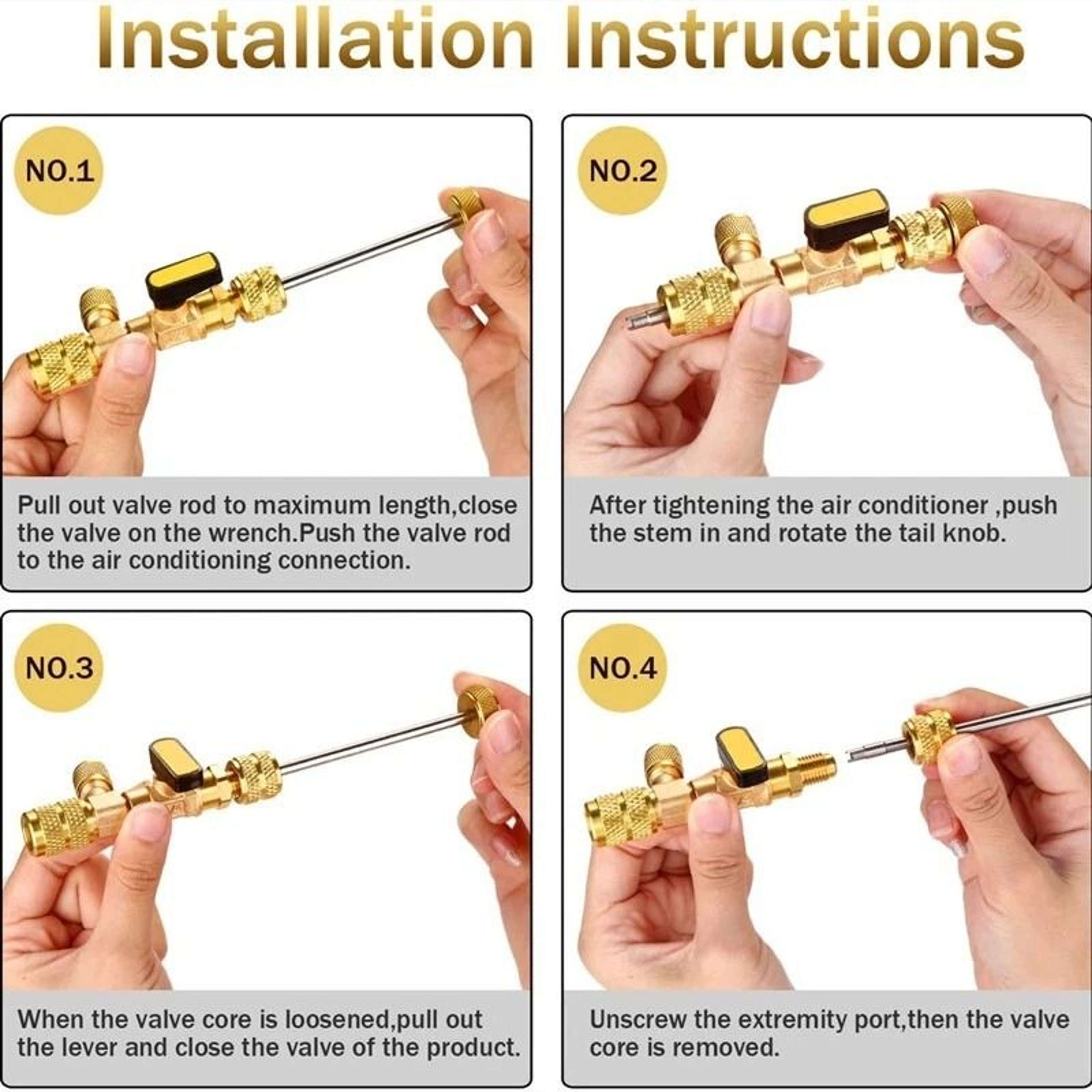 Dual Size AC Schrader Valve Core Remover  Installer 8