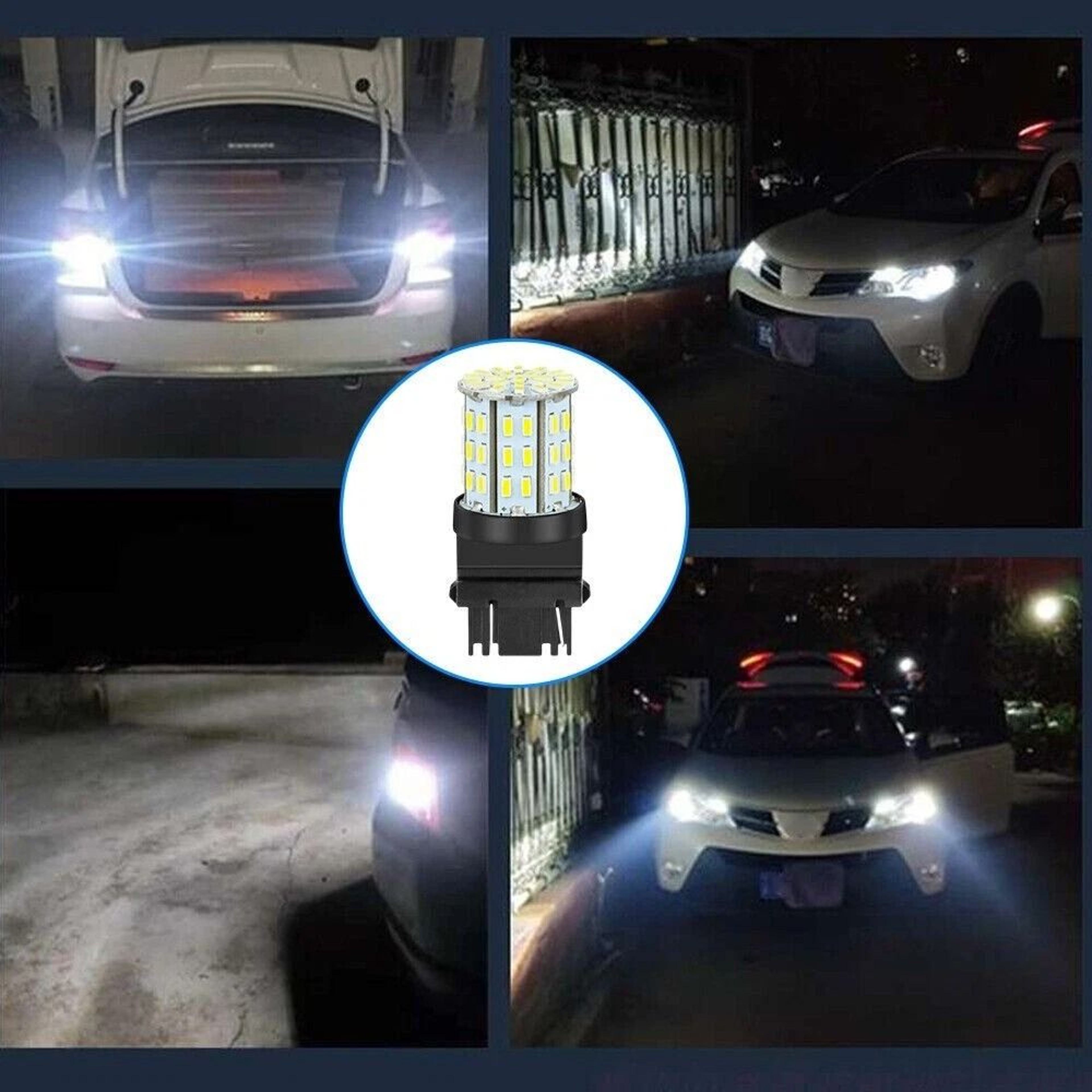 LED Reverse Tail Brake Turn Signal DRL Light Bulb 7
