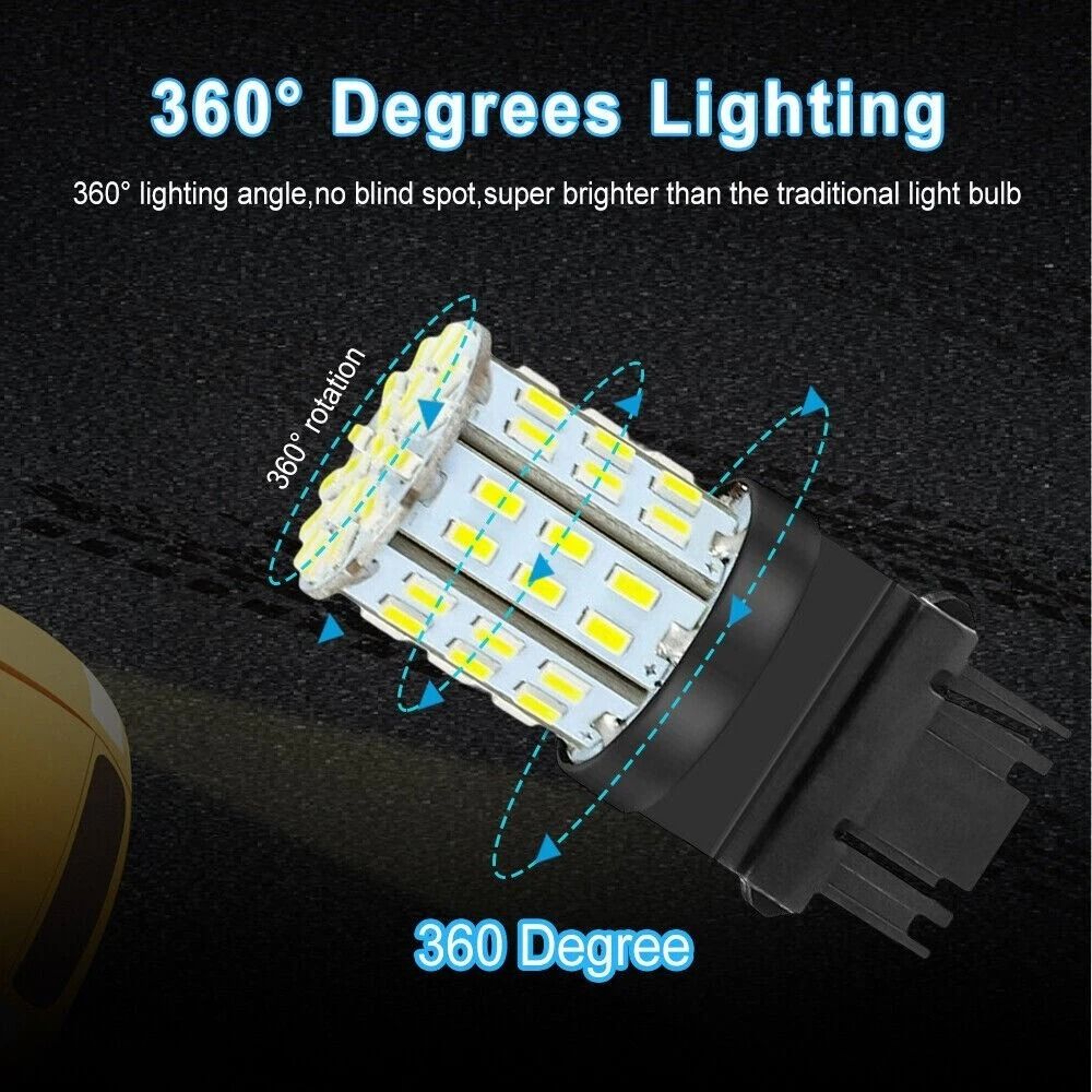 LED Reverse Tail Brake Turn Signal DRL Light Bulb 5