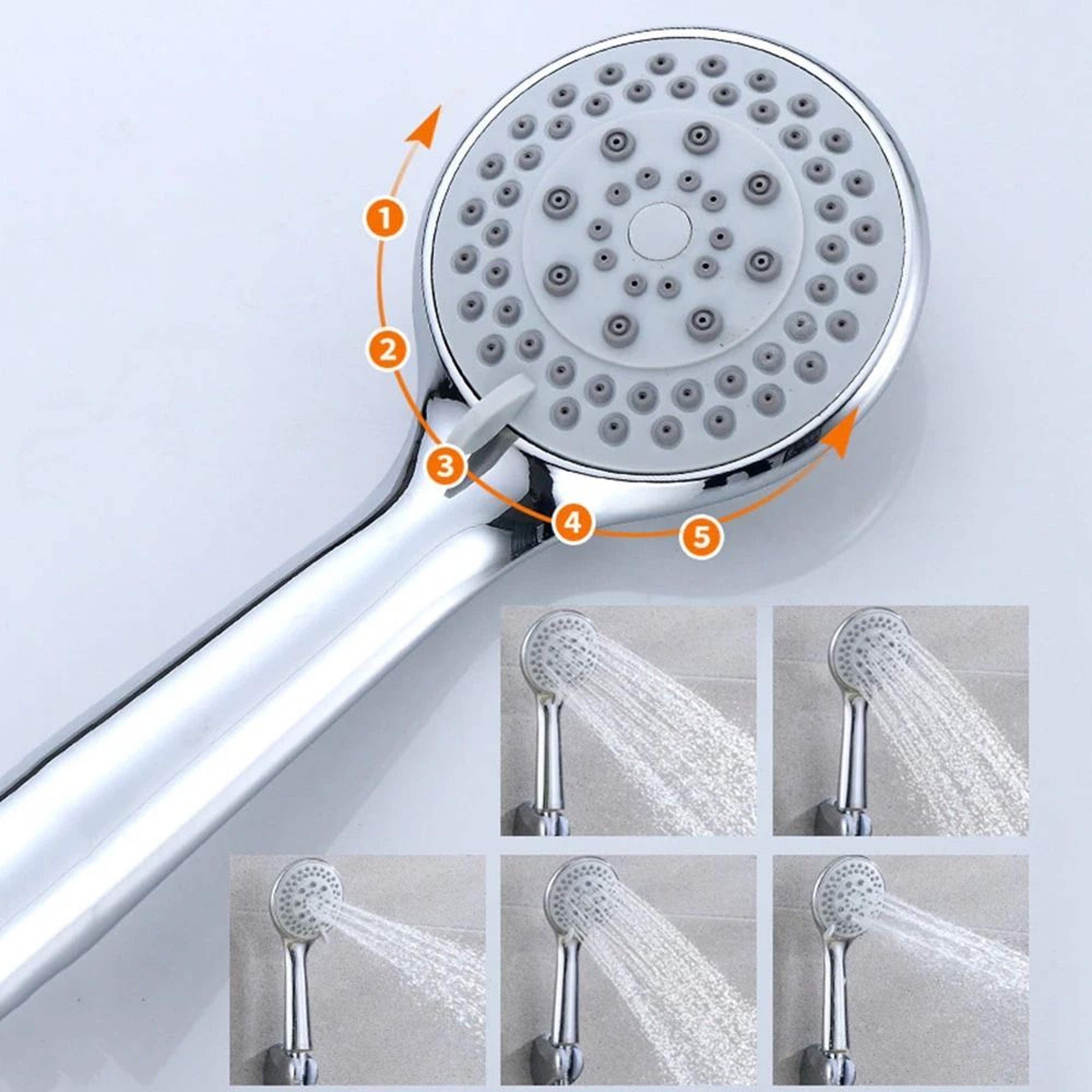 High Pressure Handheld Shower Head  Powerful Spray For All Your Showering Needs 2