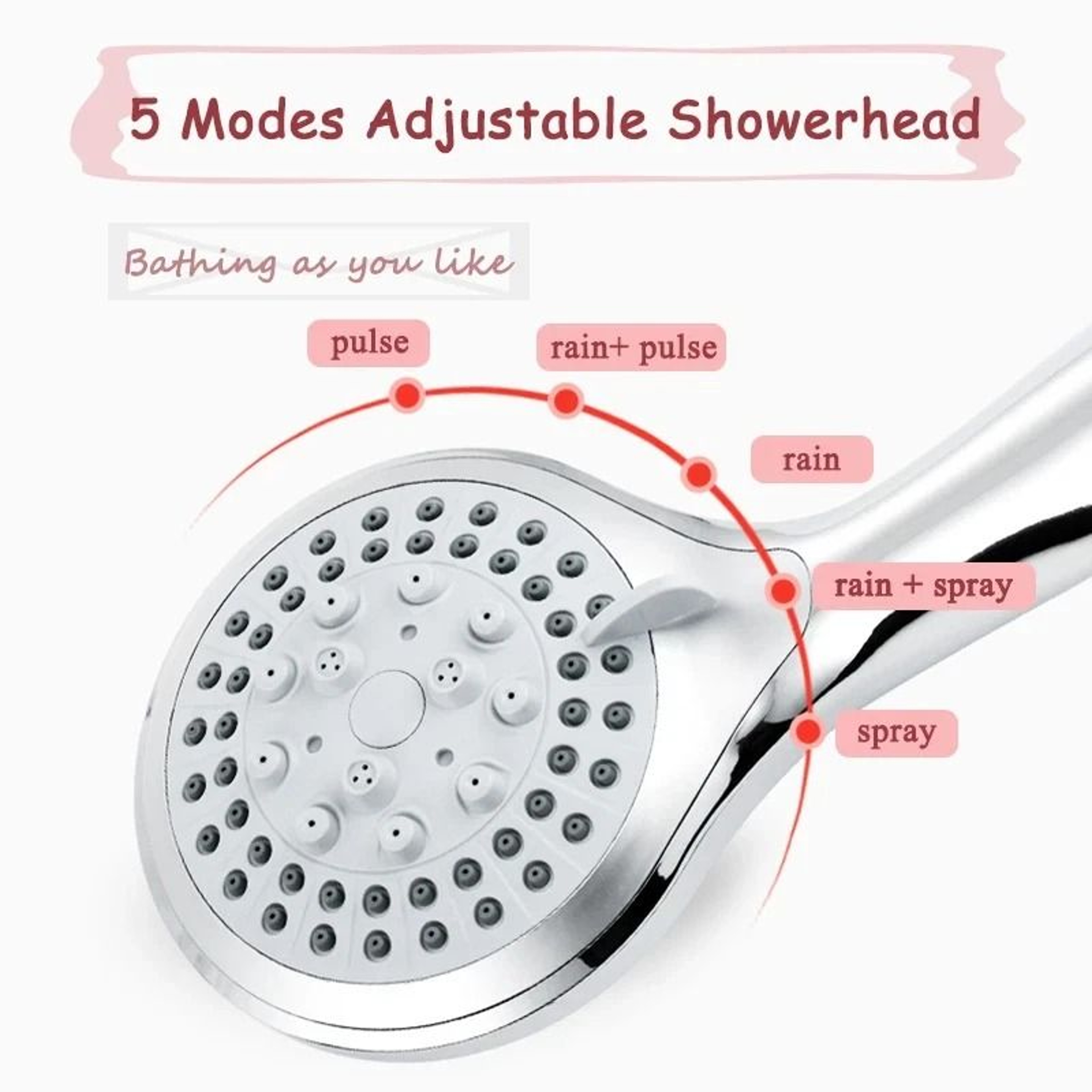 High Pressure Handheld Shower Head  Powerful Spray For All Your Showering Needs 10