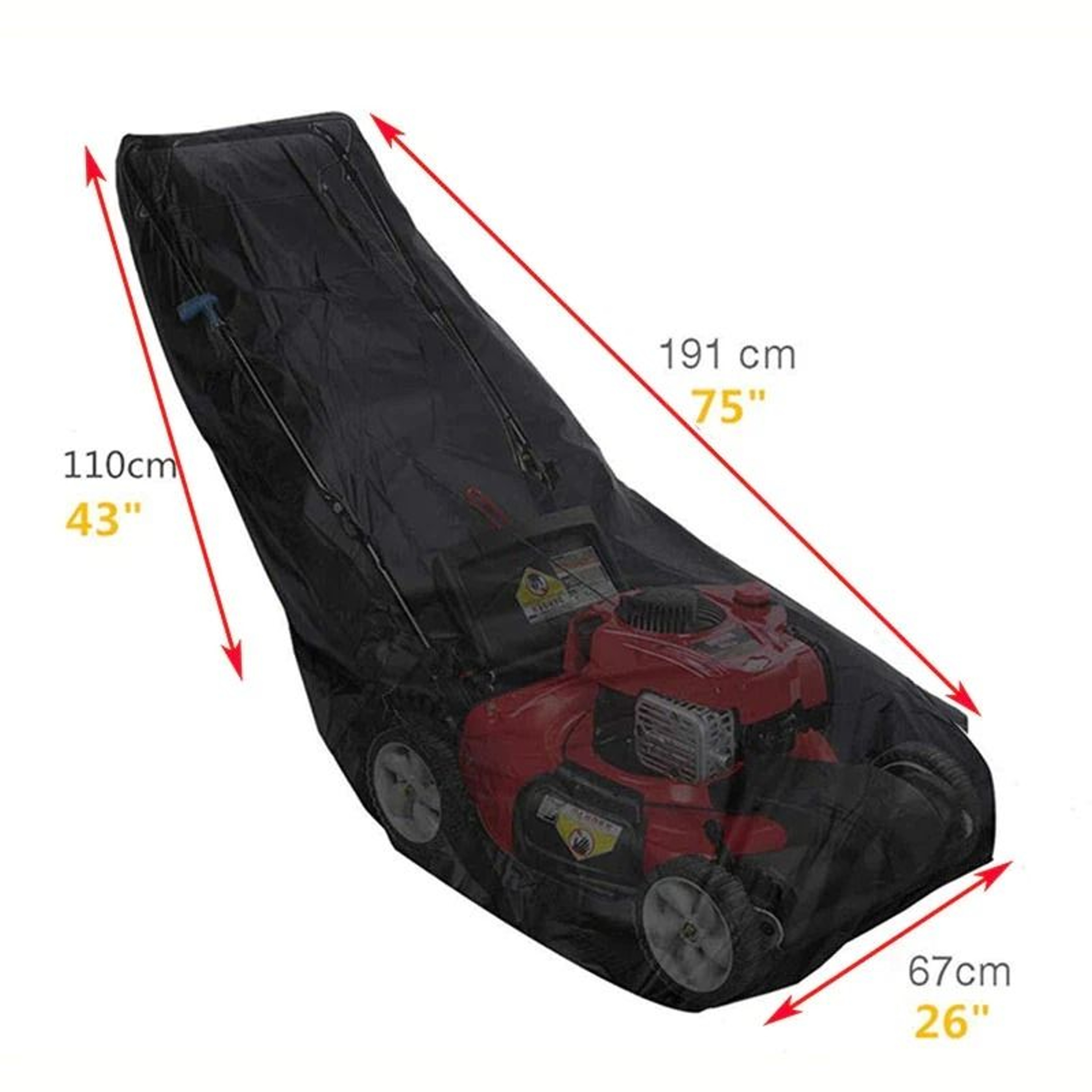 Heavy Duty Waterproof Lawn Mower Cover  Universal UV Protector For Push Mowers 3