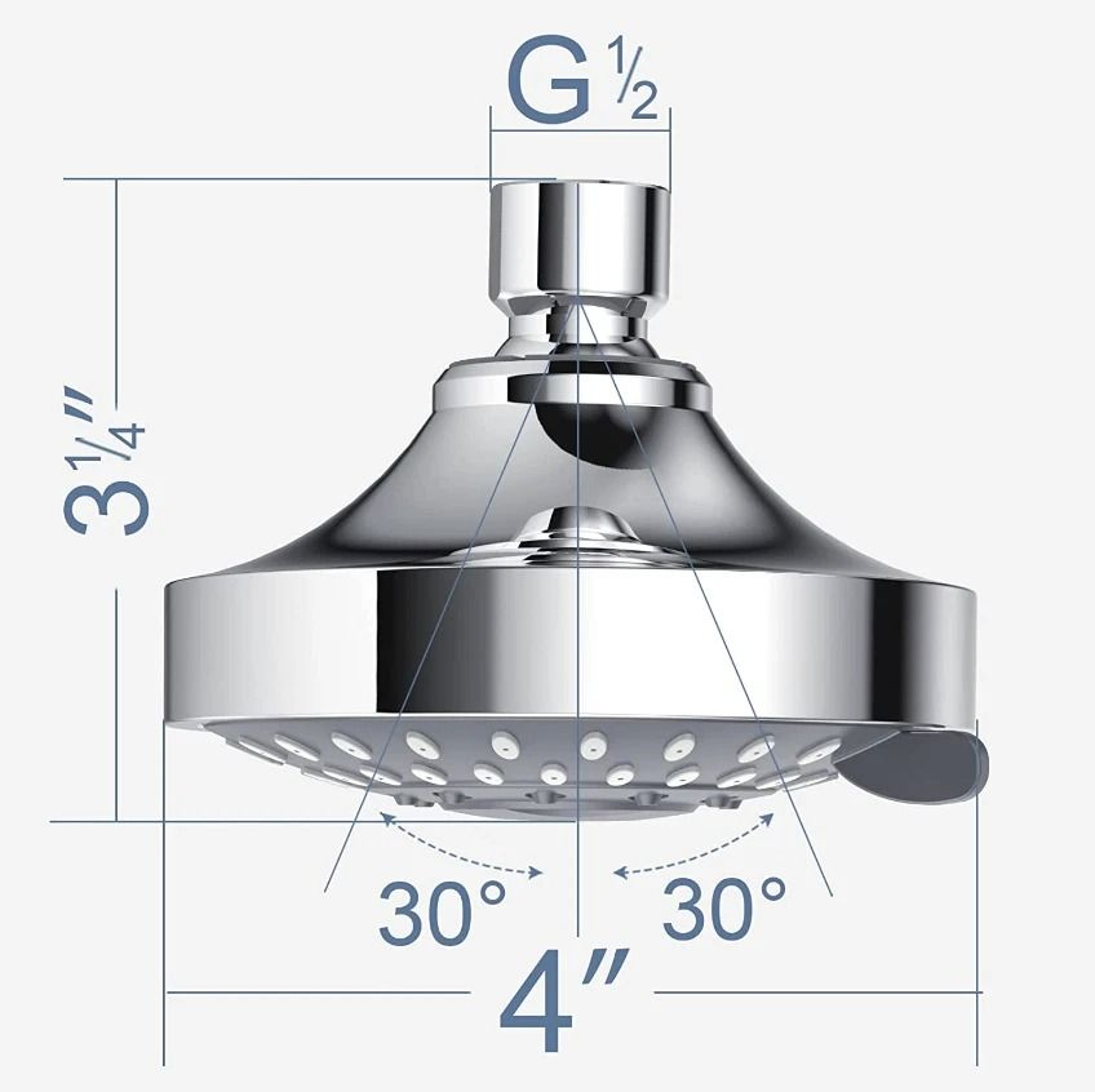 High Pressure Handheld Shower Head  Adjustable Spray Top Spray And Bath Functions 5