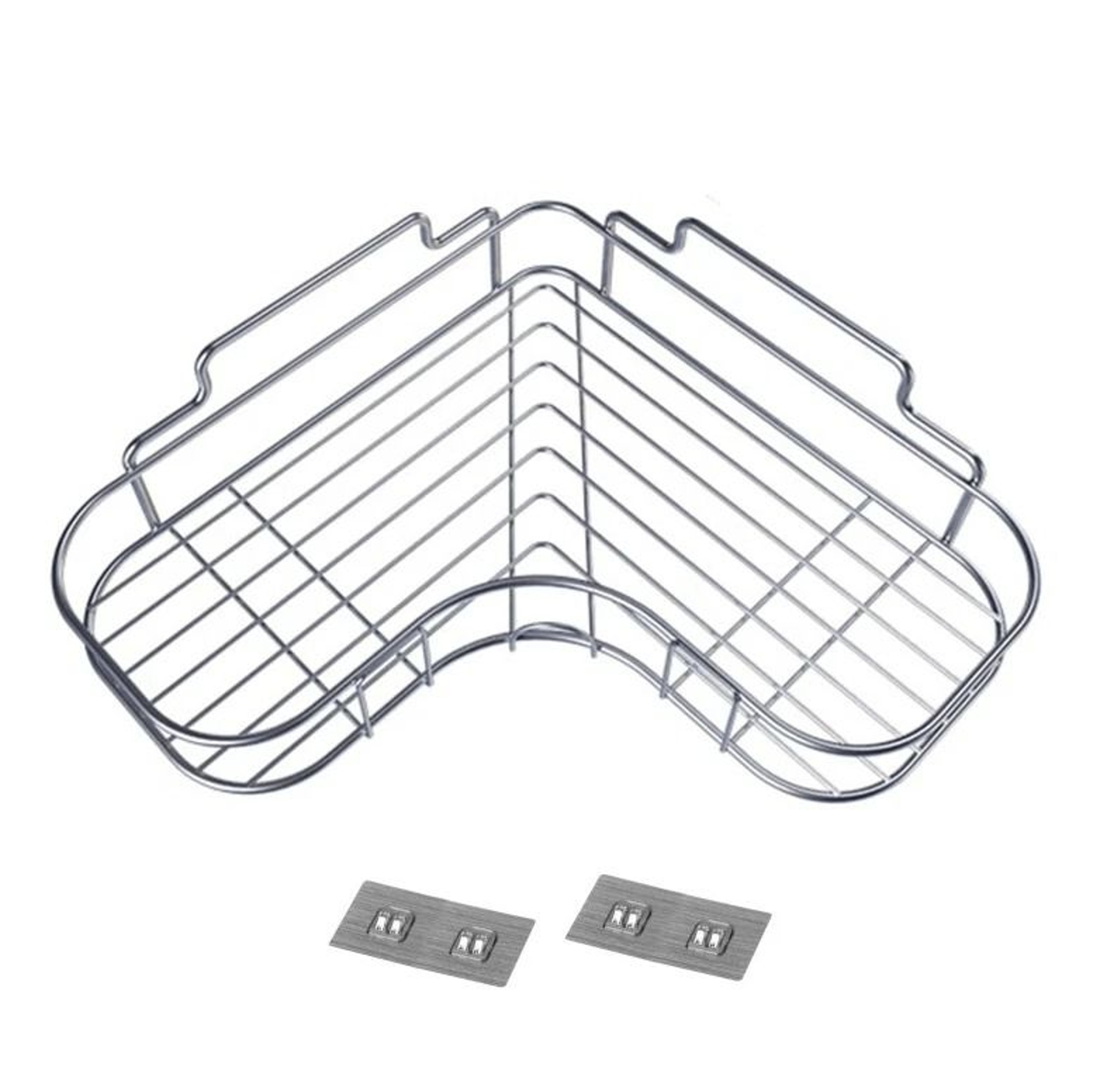 Rustproof Corner Shower Caddy  Triangular Rack Bathroom Storage Shelf Organizer With NoDrill Adhesi 9