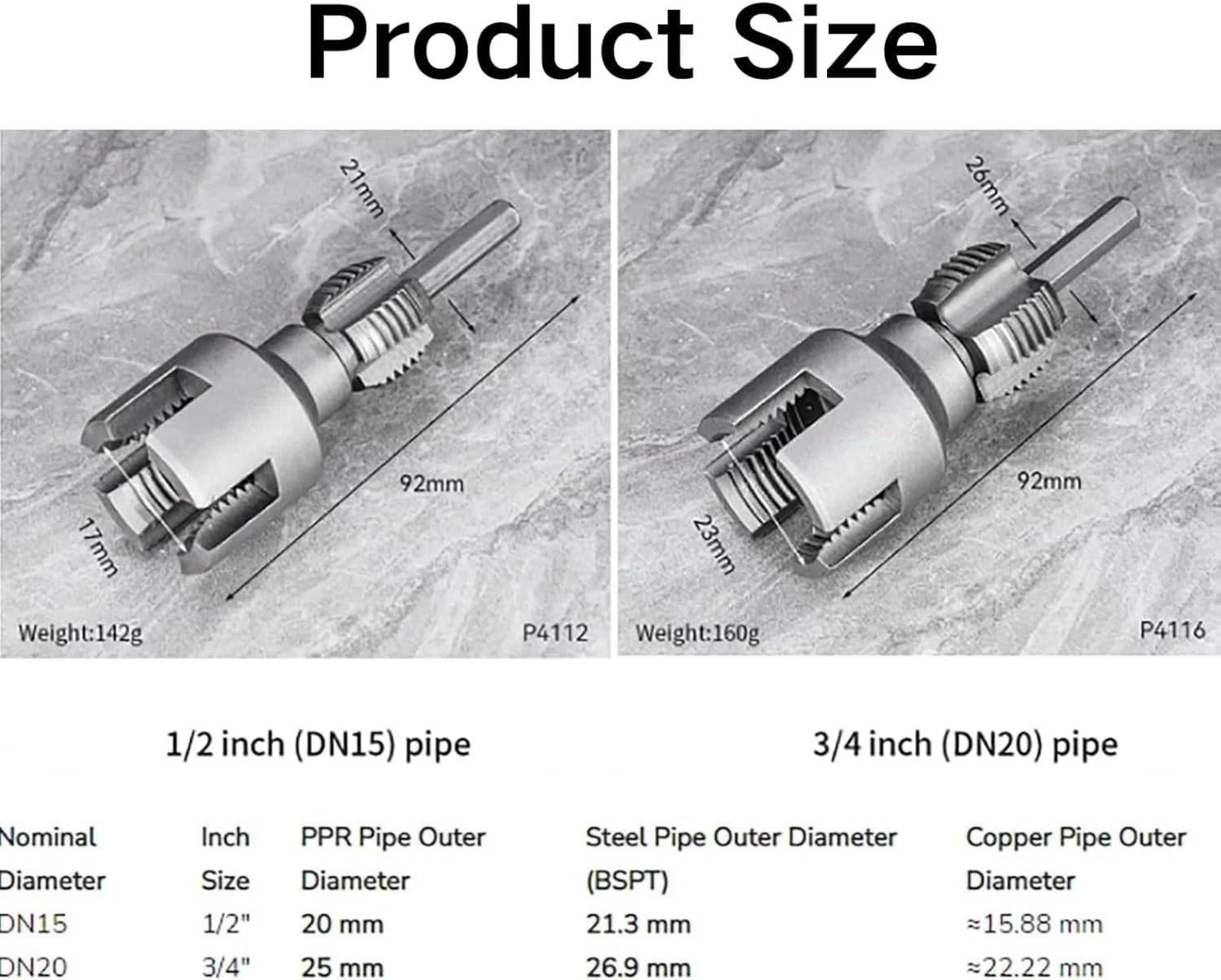 DualFunction Pipe Threading Tool  Internal  External Threader 6