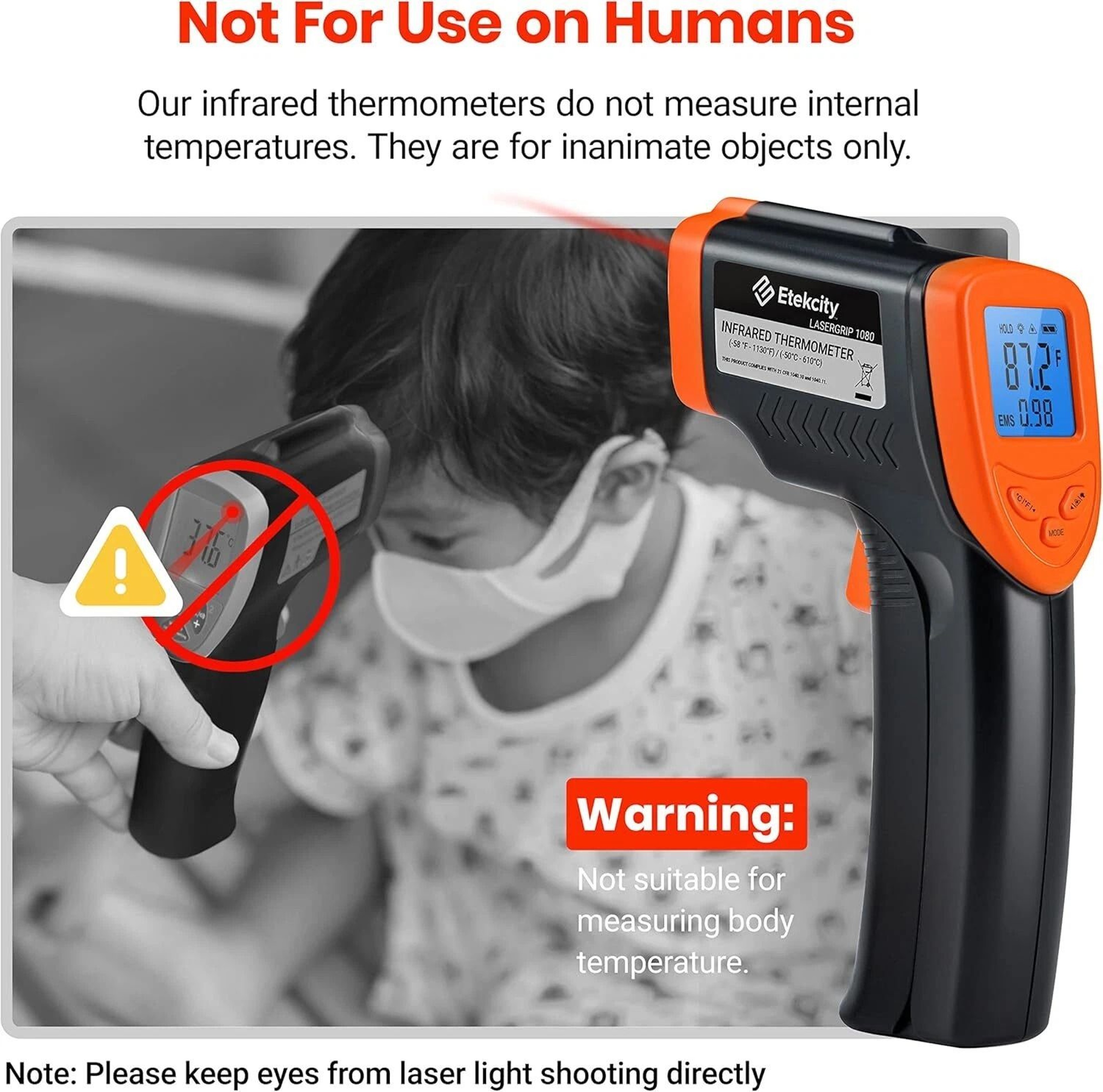 Infrared Laser Thermometer Gun  NoContact Digital Temperature Tester For Precise Measurement 1