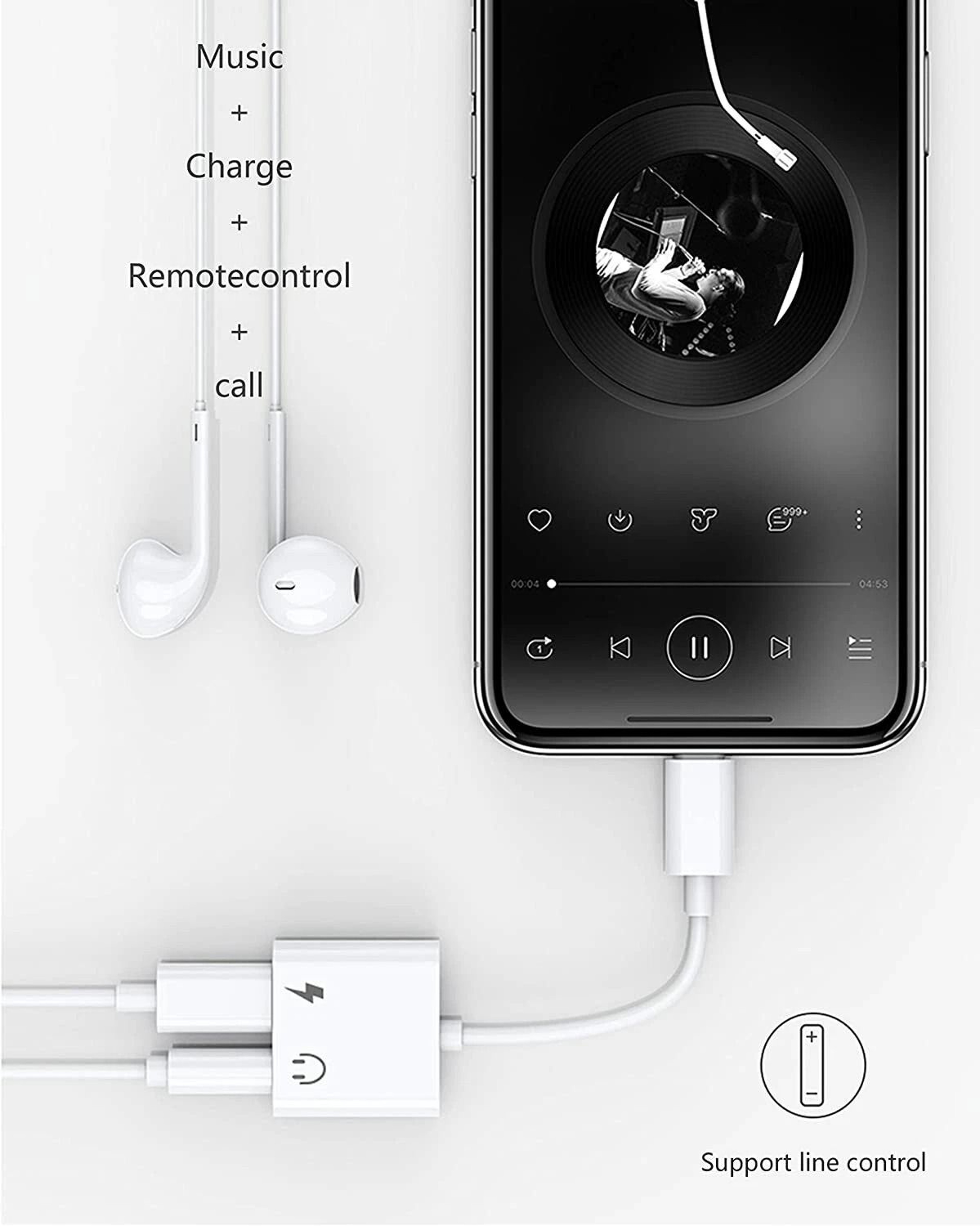 Adapter Headphone  Charger  Dual Function Fast Charger 5