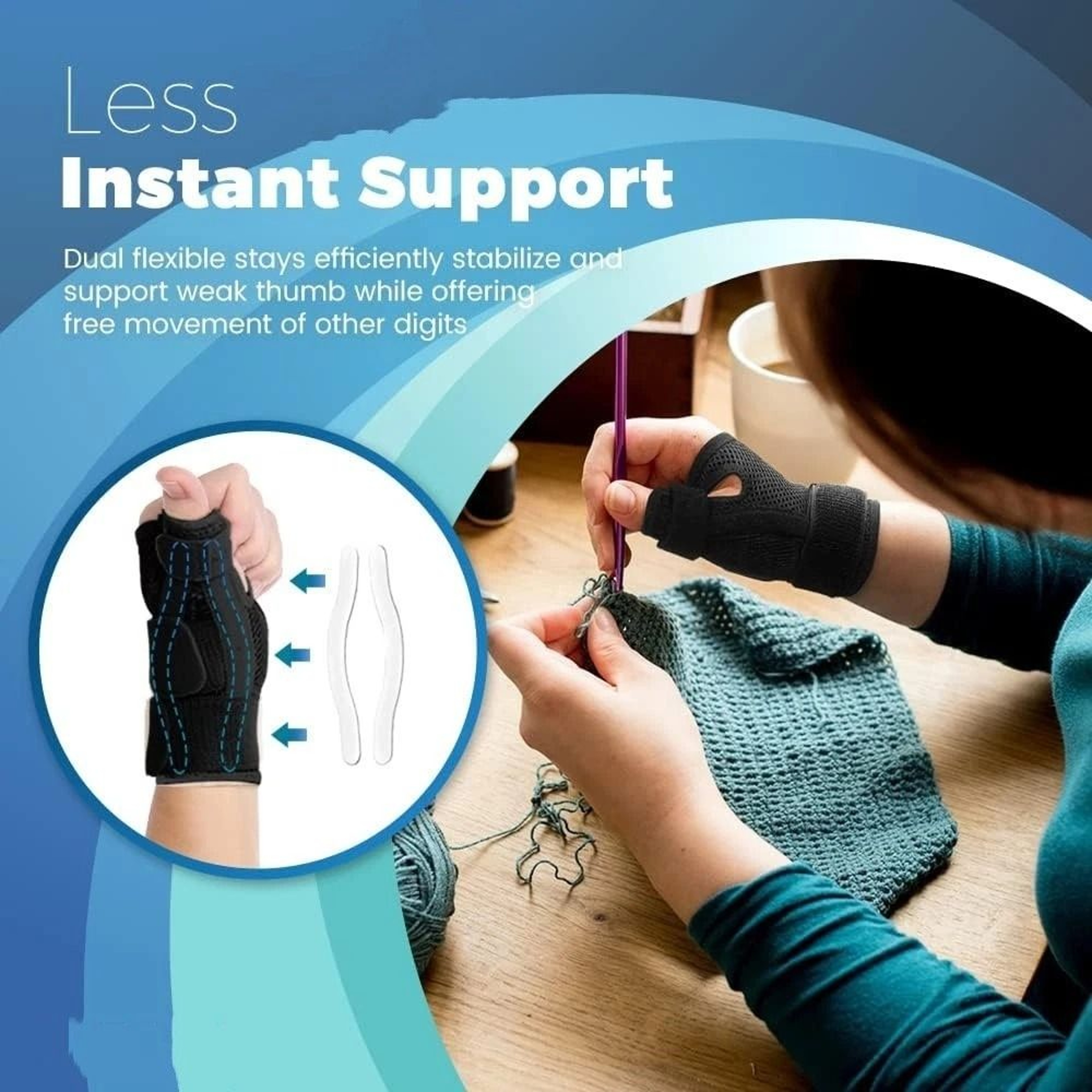 Thumb Wrist Support Brace For Carpal Tunnel Sprains  Arthritis Relief 2