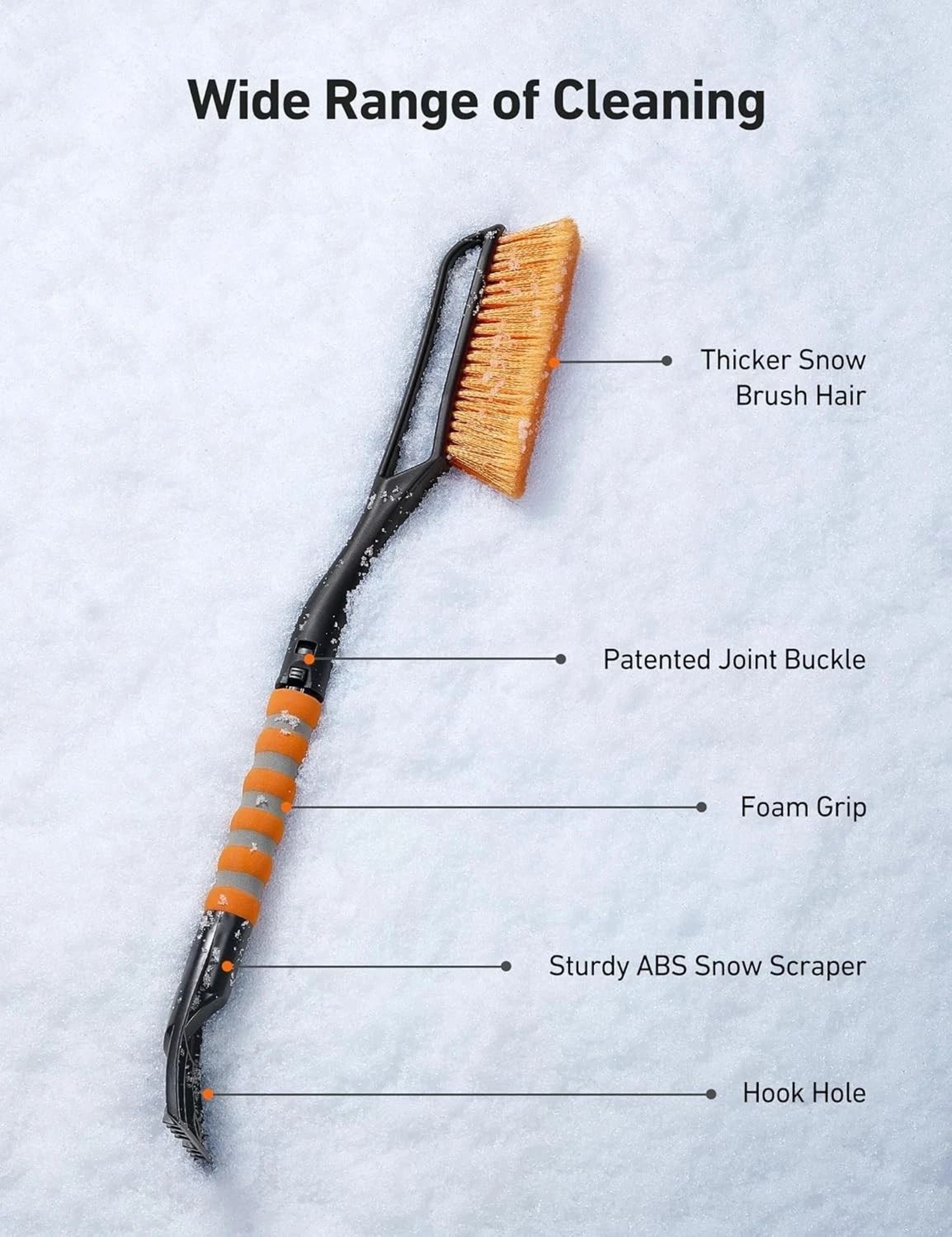 Snow Brush With Ice Scraper For Car Truck And SUV Windshield 1
