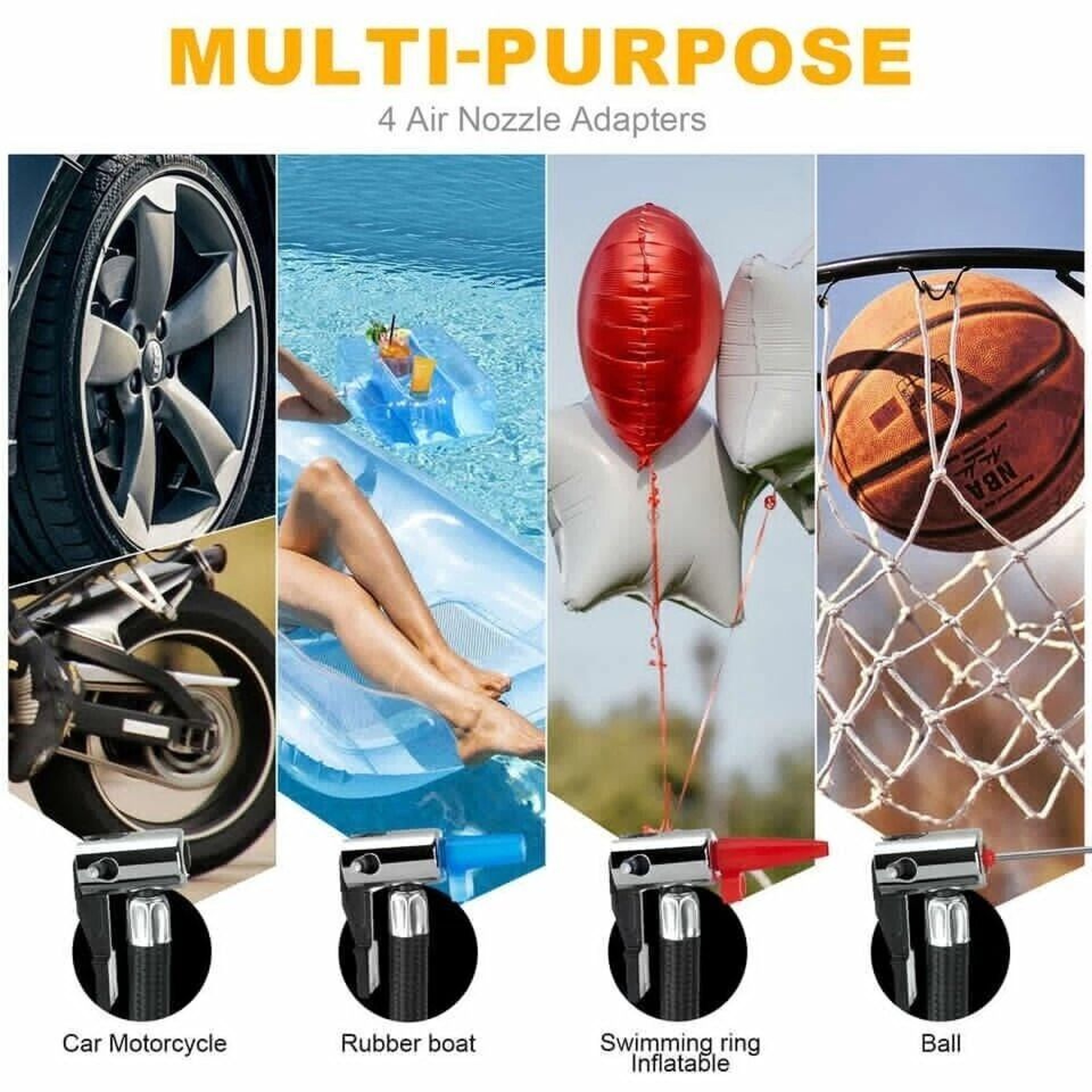 Auto Digital Tire Inflator  High Air Pump Compressor Electric Handheld For Cars 4