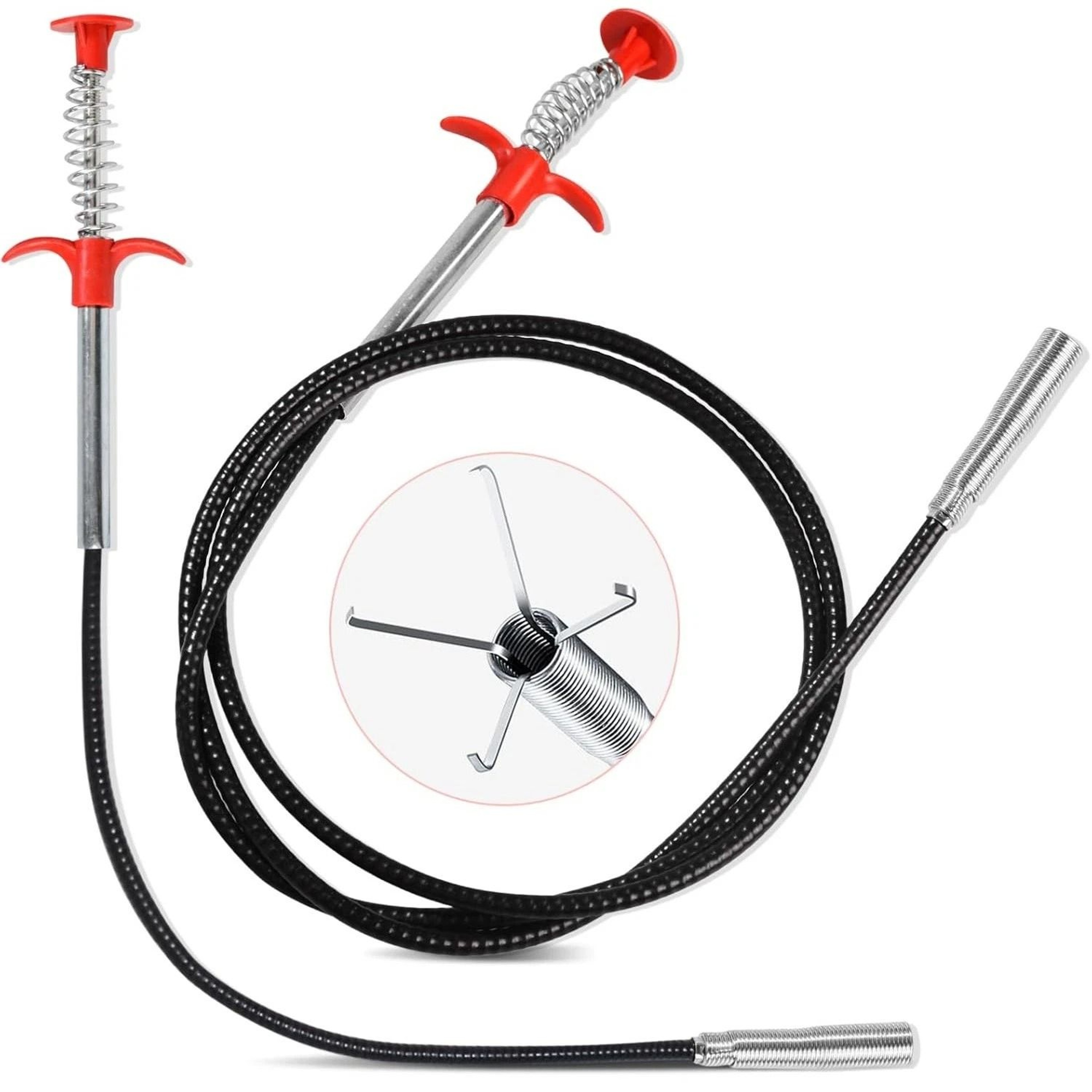 Manual Drain Snake  Clog Remover For Sinks Drains Toilets And Pipes  Metal Tool 13