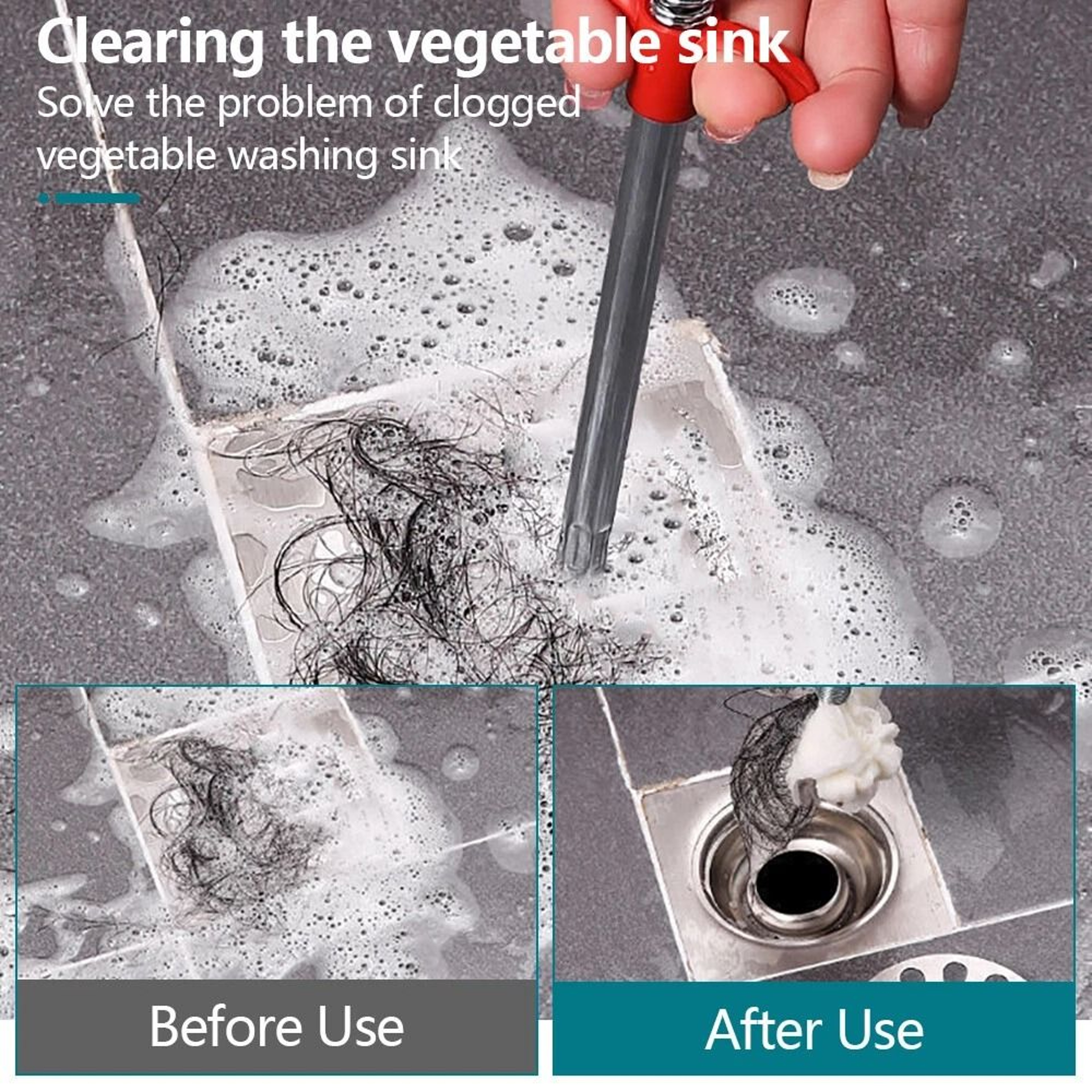 Manual Drain Snake  Clog Remover For Sinks Drains Toilets And Pipes  Metal Tool 2