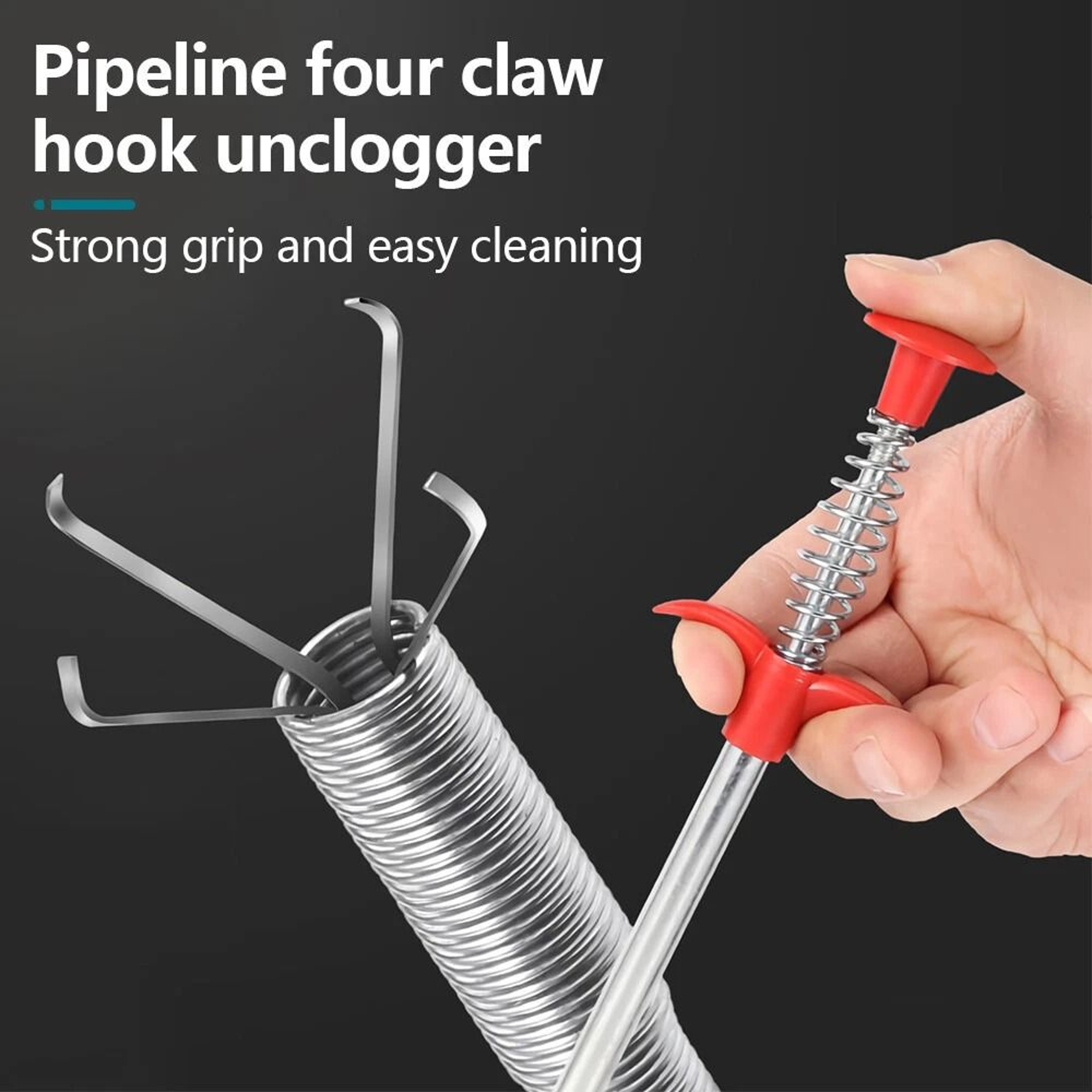 Manual Drain Snake  Clog Remover For Sinks Drains Toilets And Pipes  Metal Tool 7