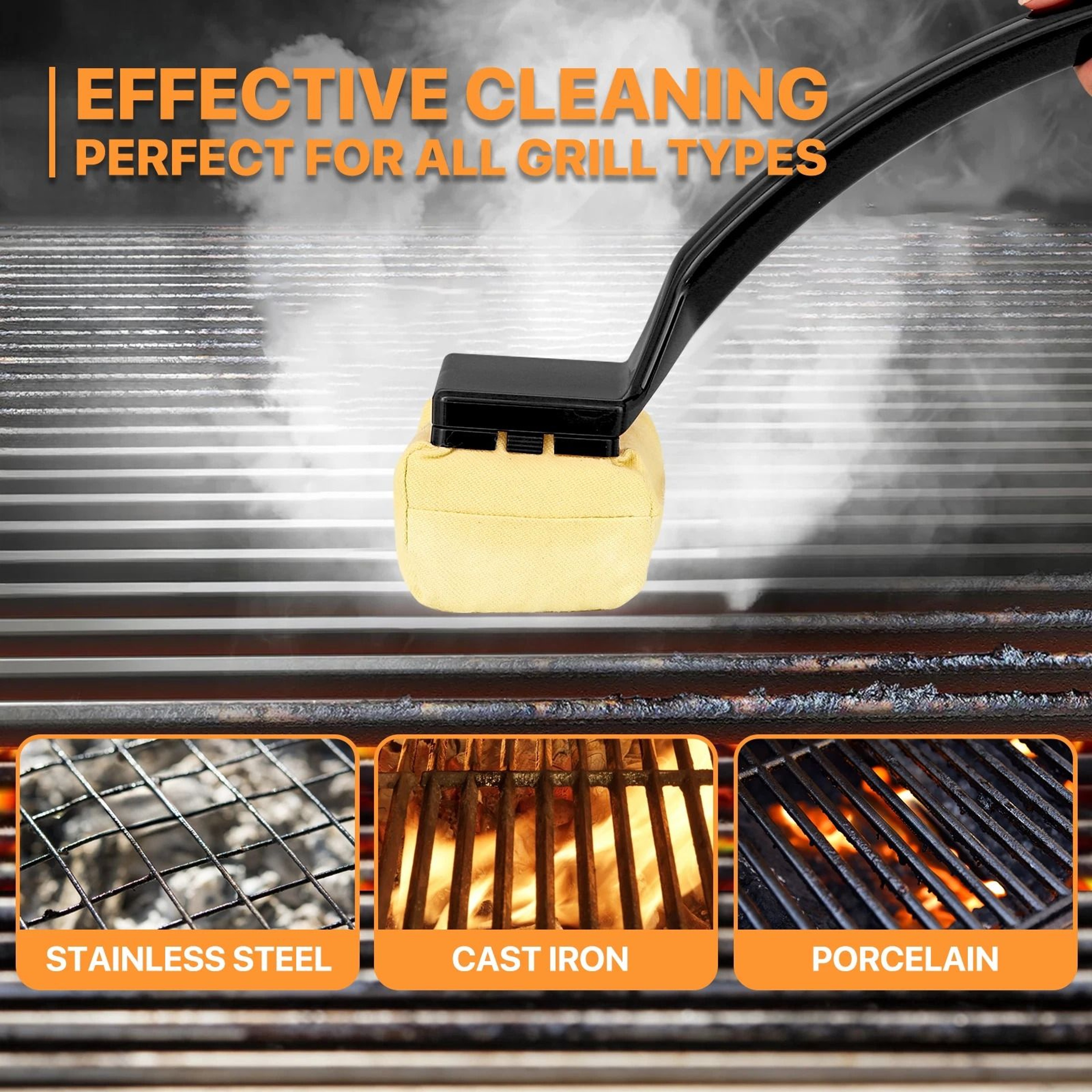 Premium Barbecue Cleaning Brush With Replaceable Head  Durable Outdoor Grill Cleaner 3