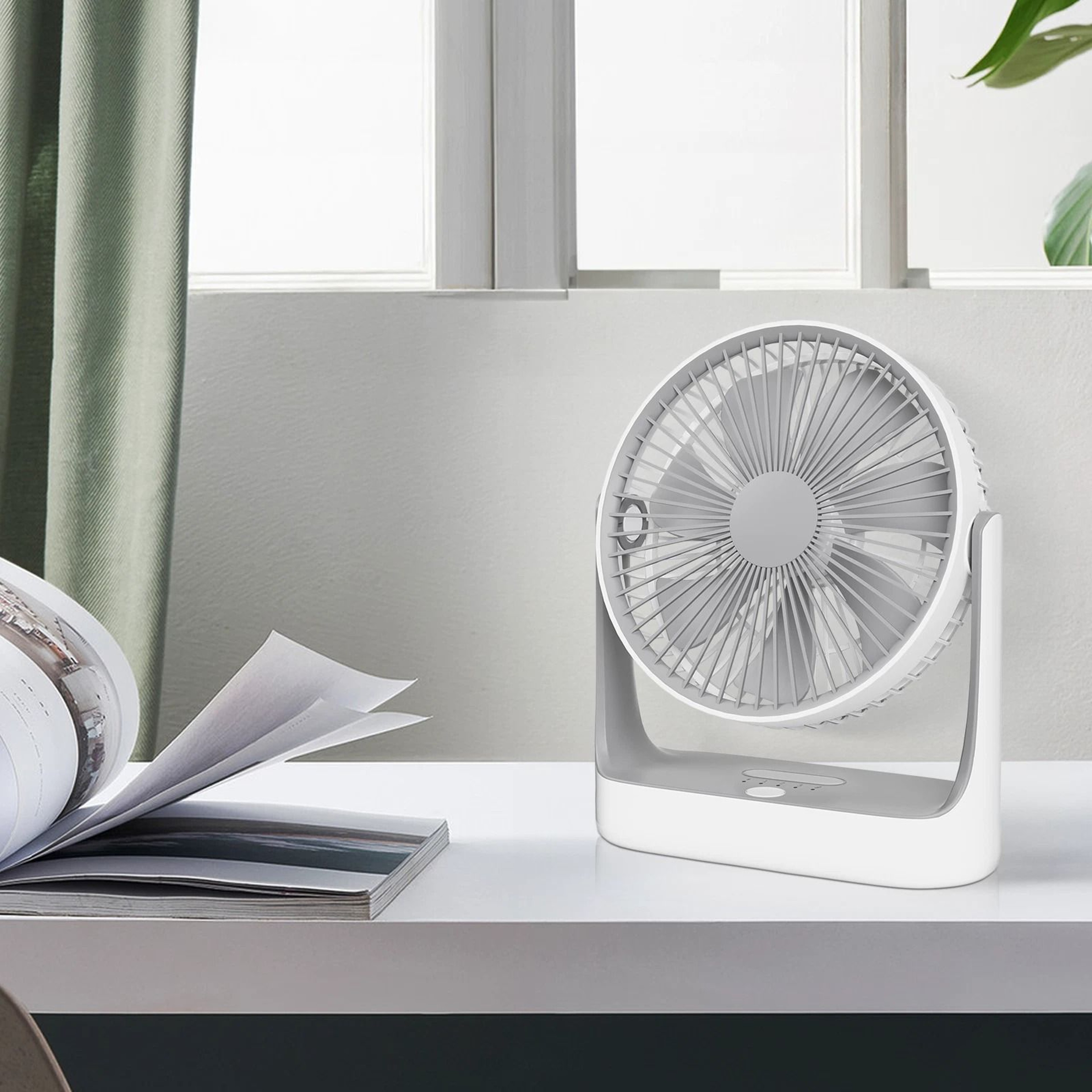 Portable Personal Desk Fan USB Rechargeable  Hanging Hook 1