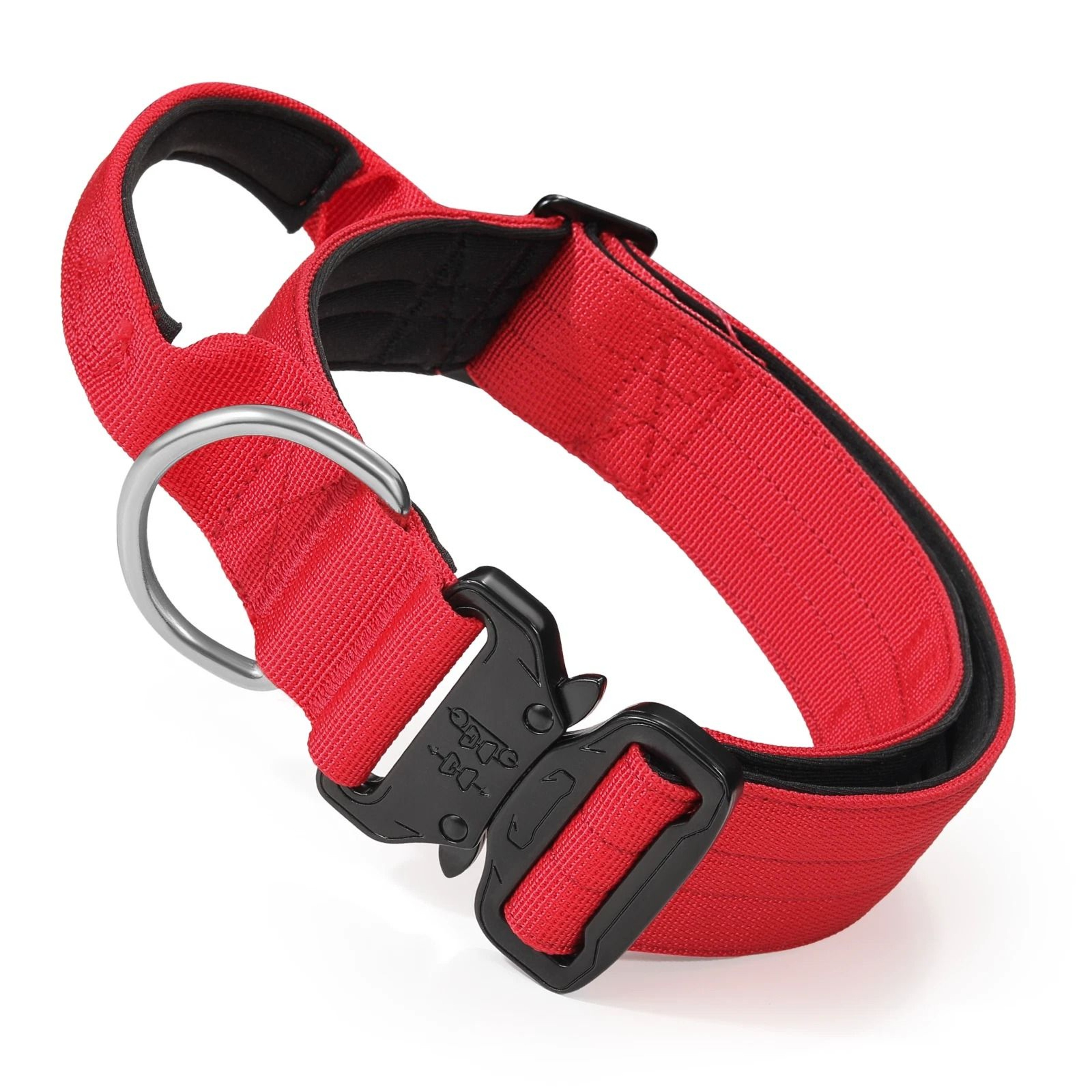 Reflective Nylon Dog Collar With Handle  Adjustable Comfortable Soft Puppy Neck Collar For Safe Wal 7