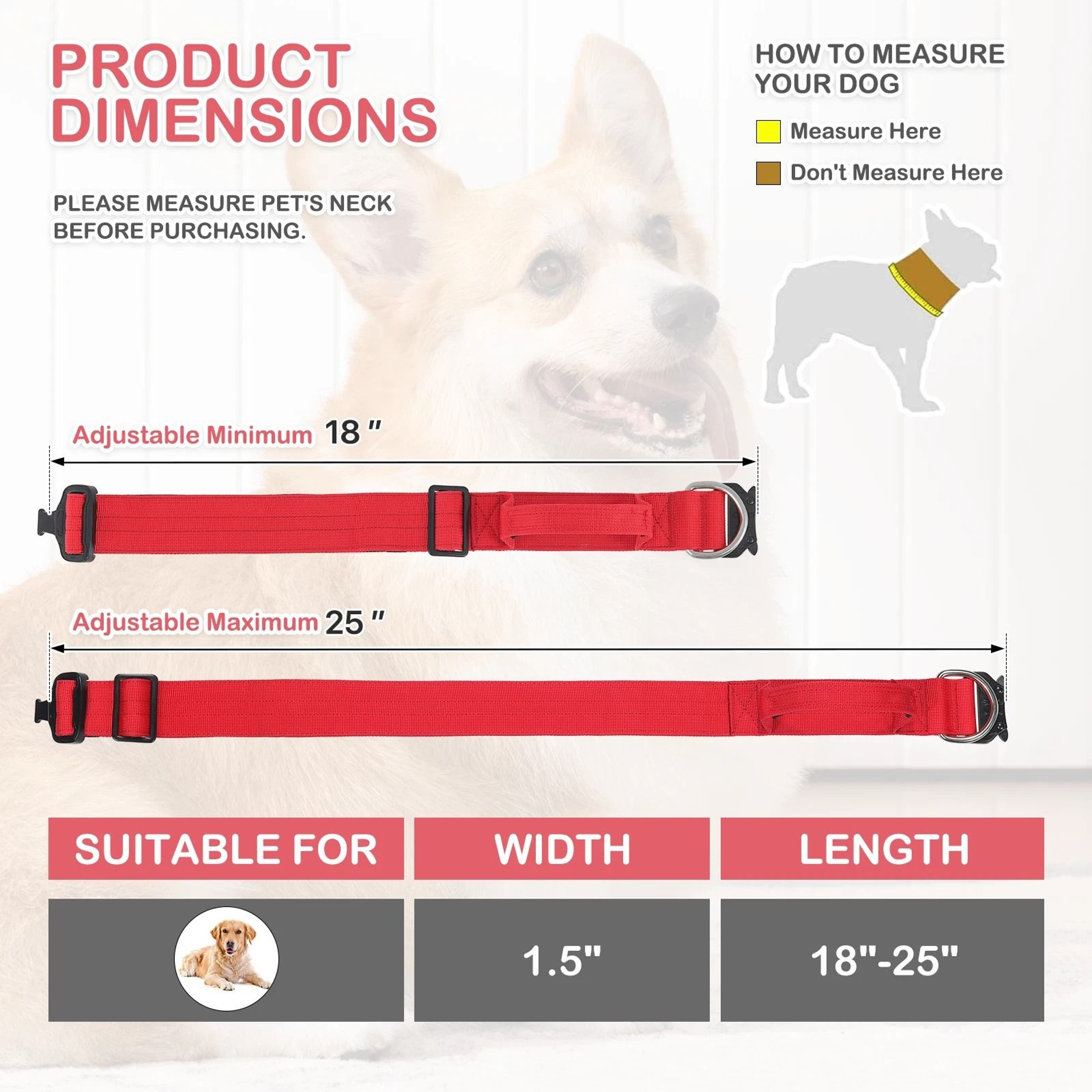 Reflective Nylon Dog Collar With Handle  Adjustable Comfortable Soft Puppy Neck Collar For Safe Wal 6