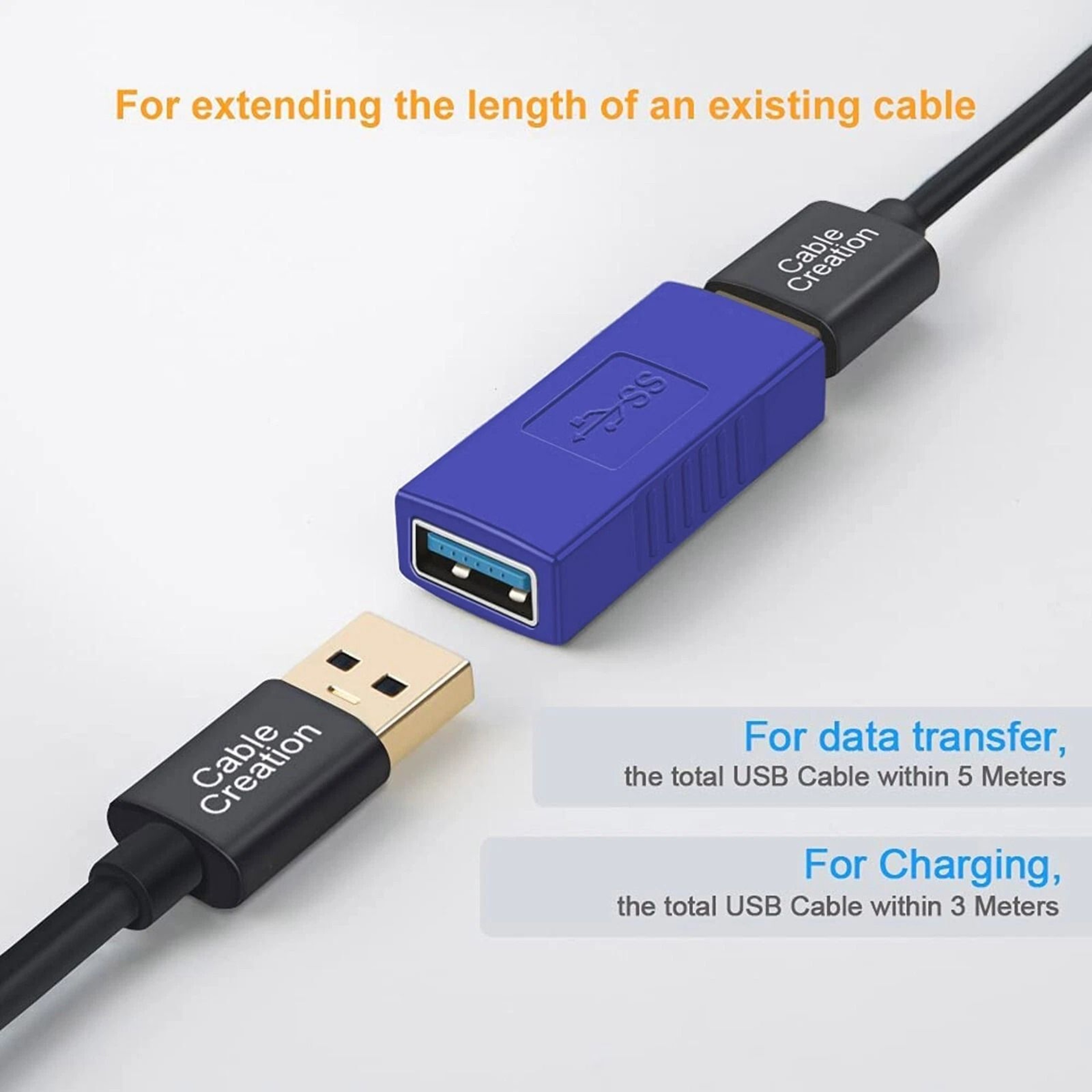 USB Female To Female Adapter Coupler  HighSpeed Data Connector 6