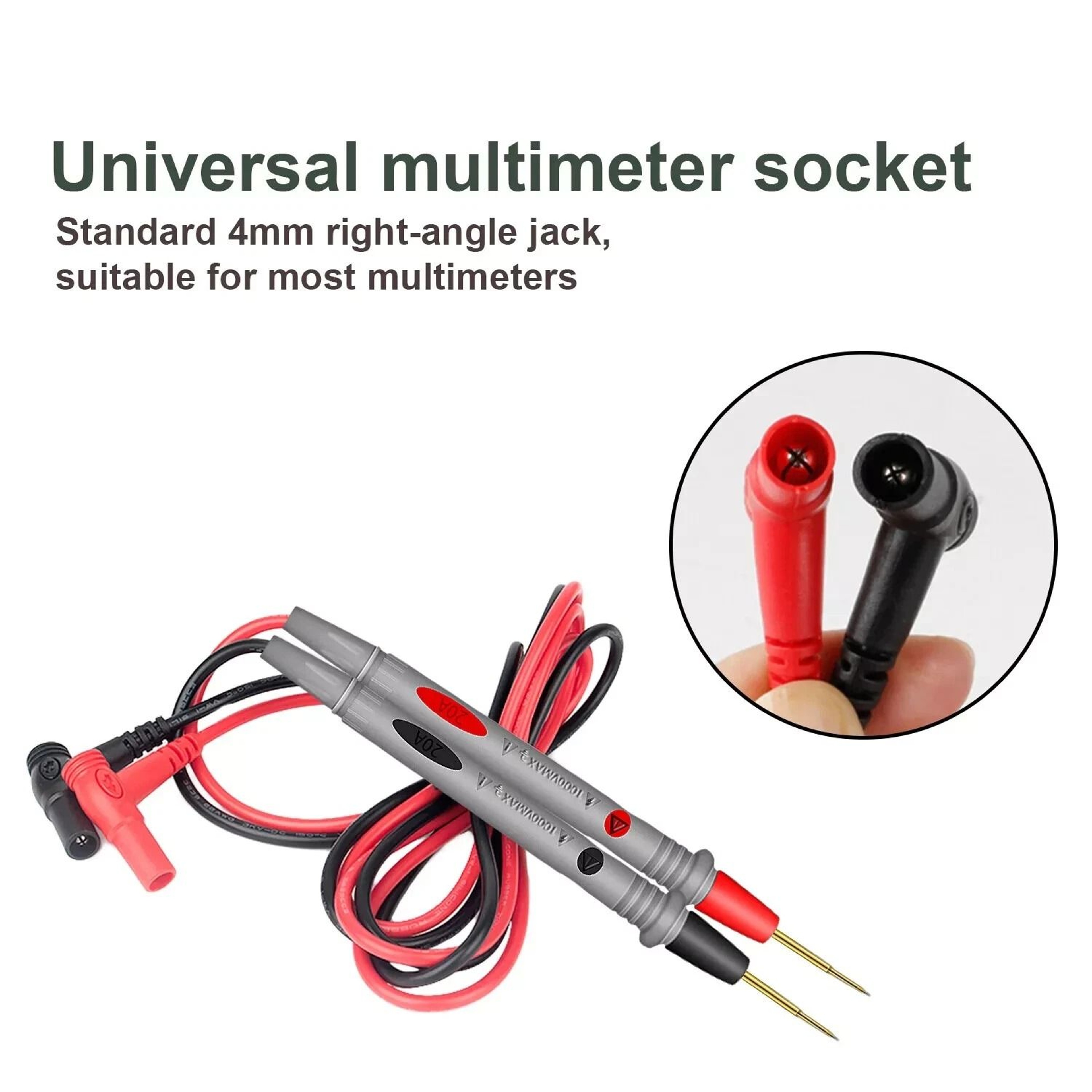 Multimeter Test Leads With Alligator Clips For Fluke Meter  Premium Electrical Probes 2