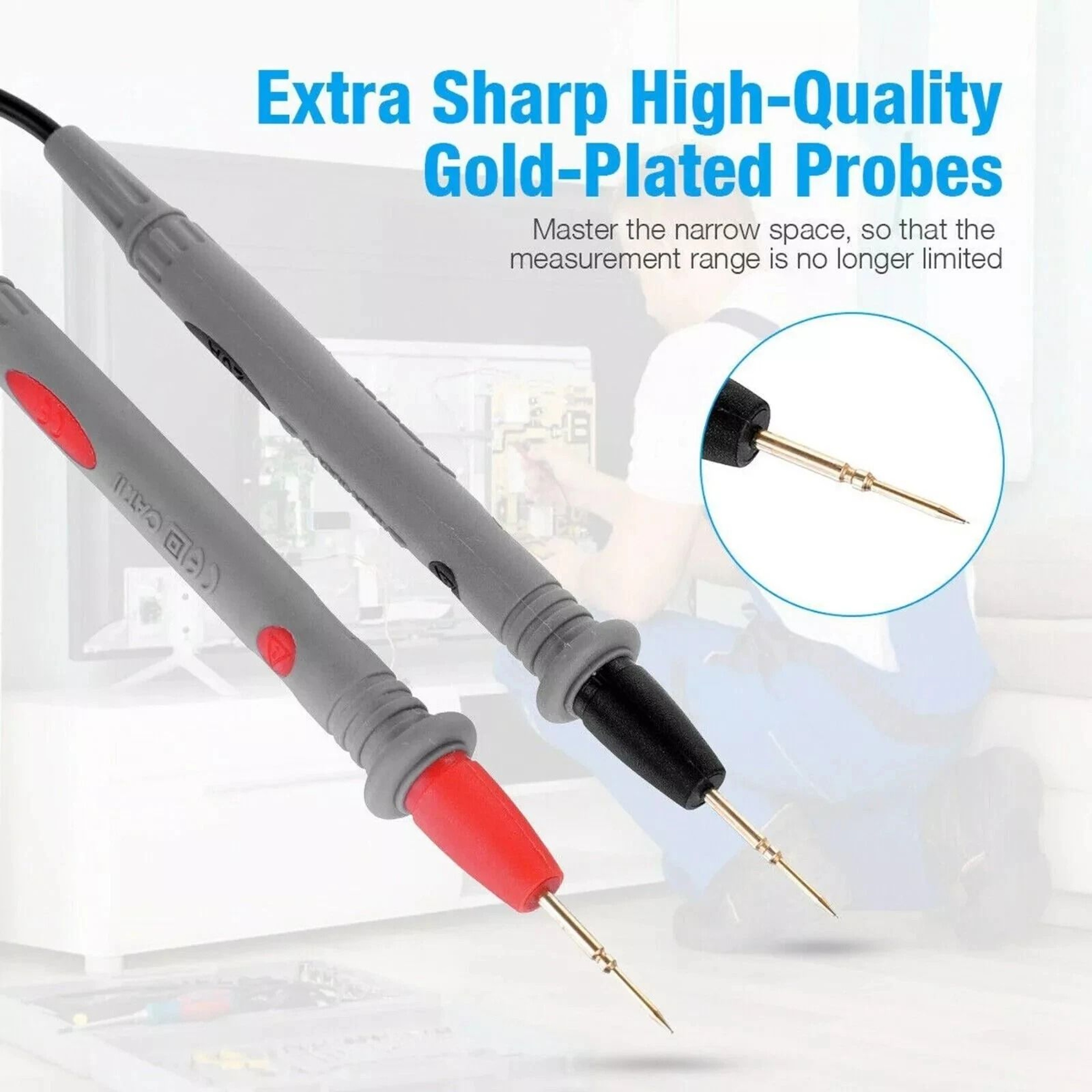 Multimeter Test Leads With Alligator Clips For Fluke Meter  Premium Electrical Probes 12