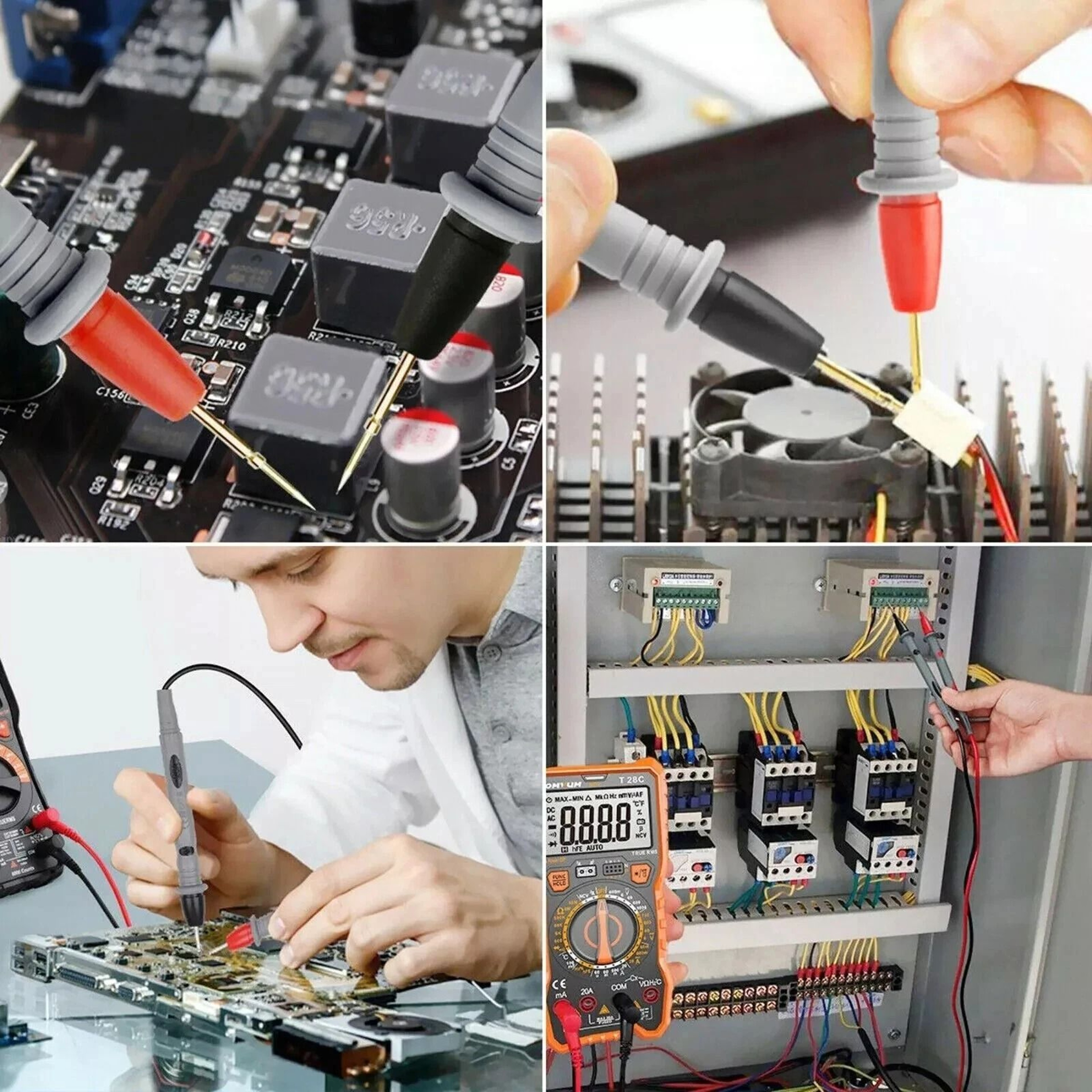 Multimeter Test Leads With Alligator Clips For Fluke Meter  Premium Electrical Probes 6