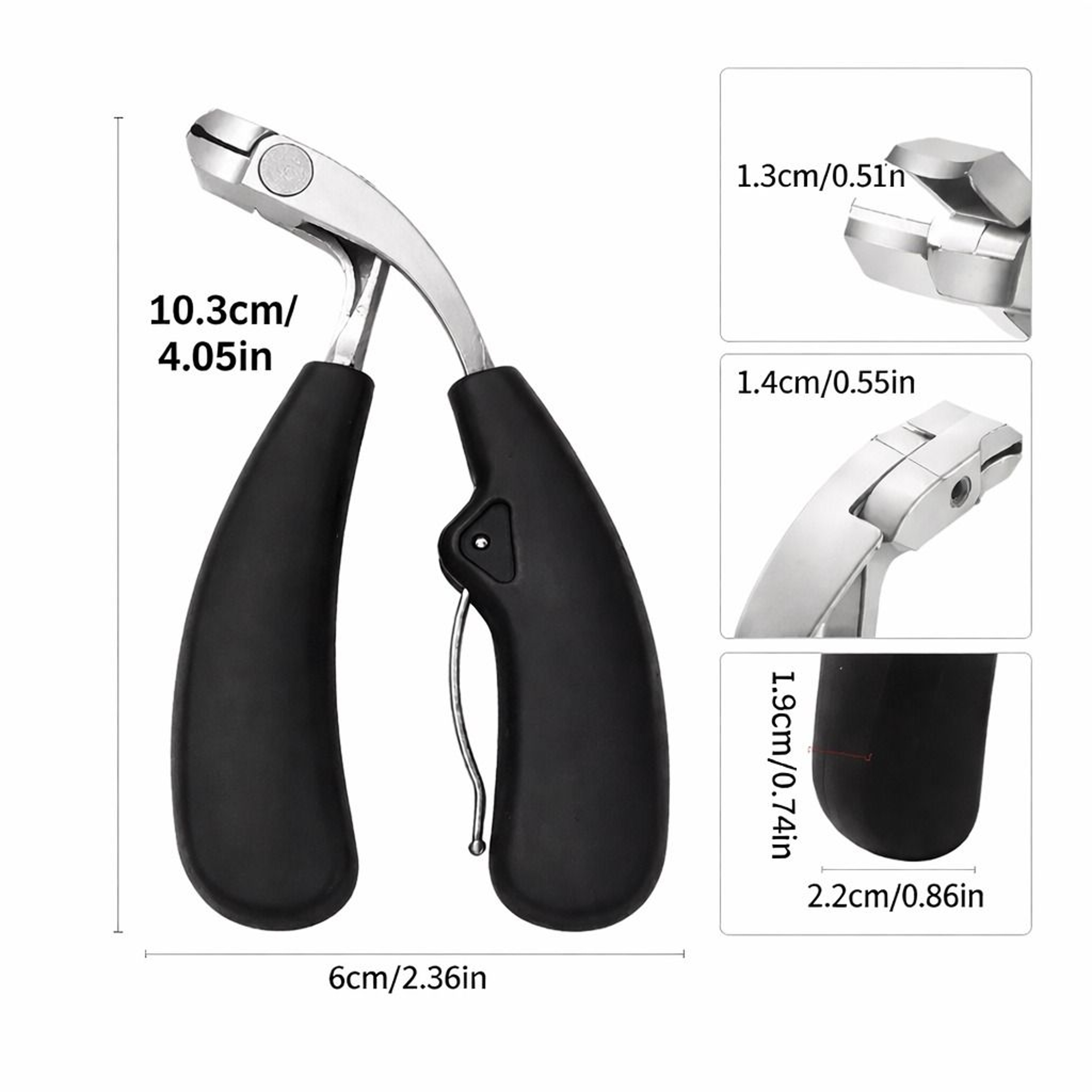 Extra Large Stainless Steel Toe Nail Clippers For Thick Nails  Heavy Duty Professional Pedicure Too 3