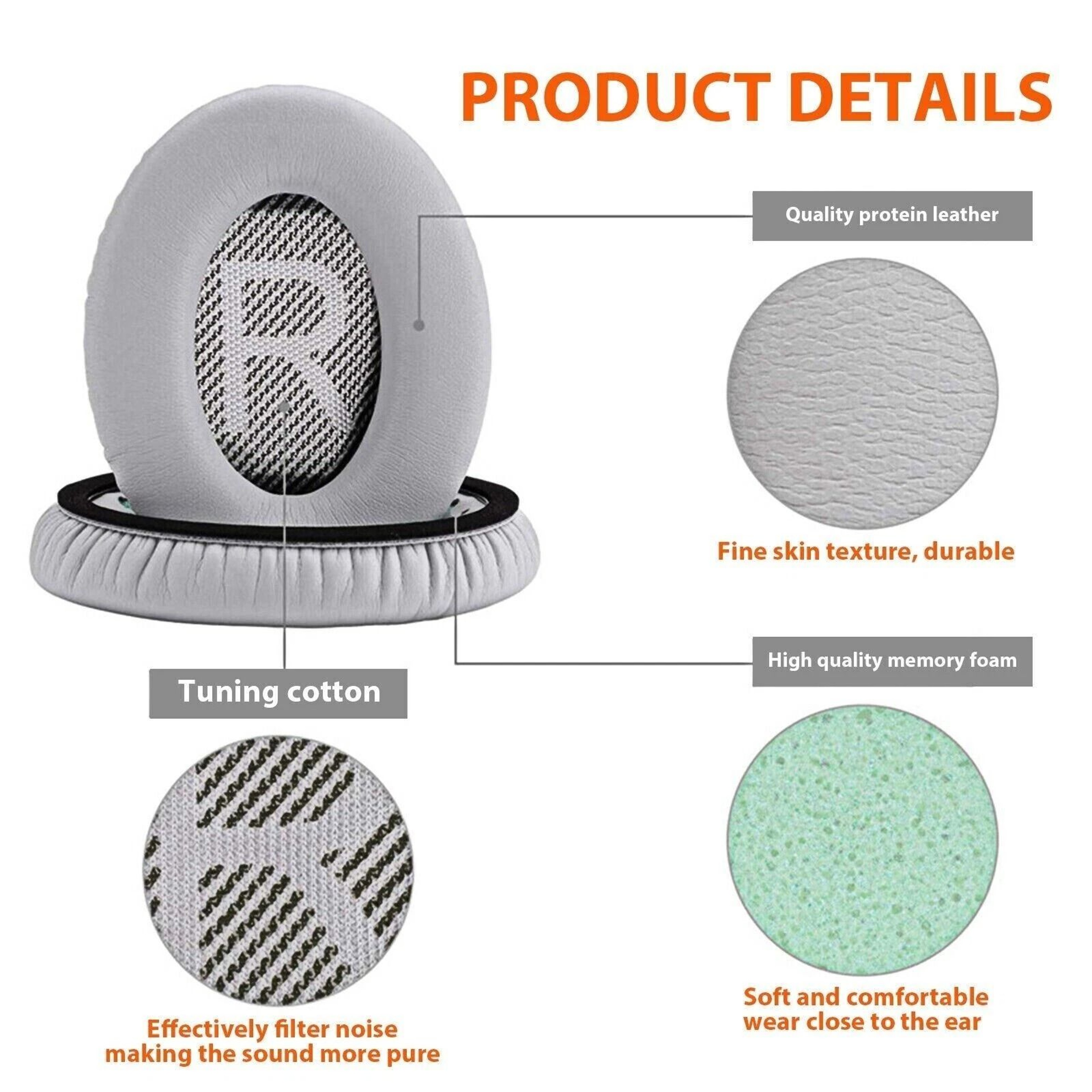 Replacement Ear Pad Cushions  Premium NoiseBlocking Foam 4