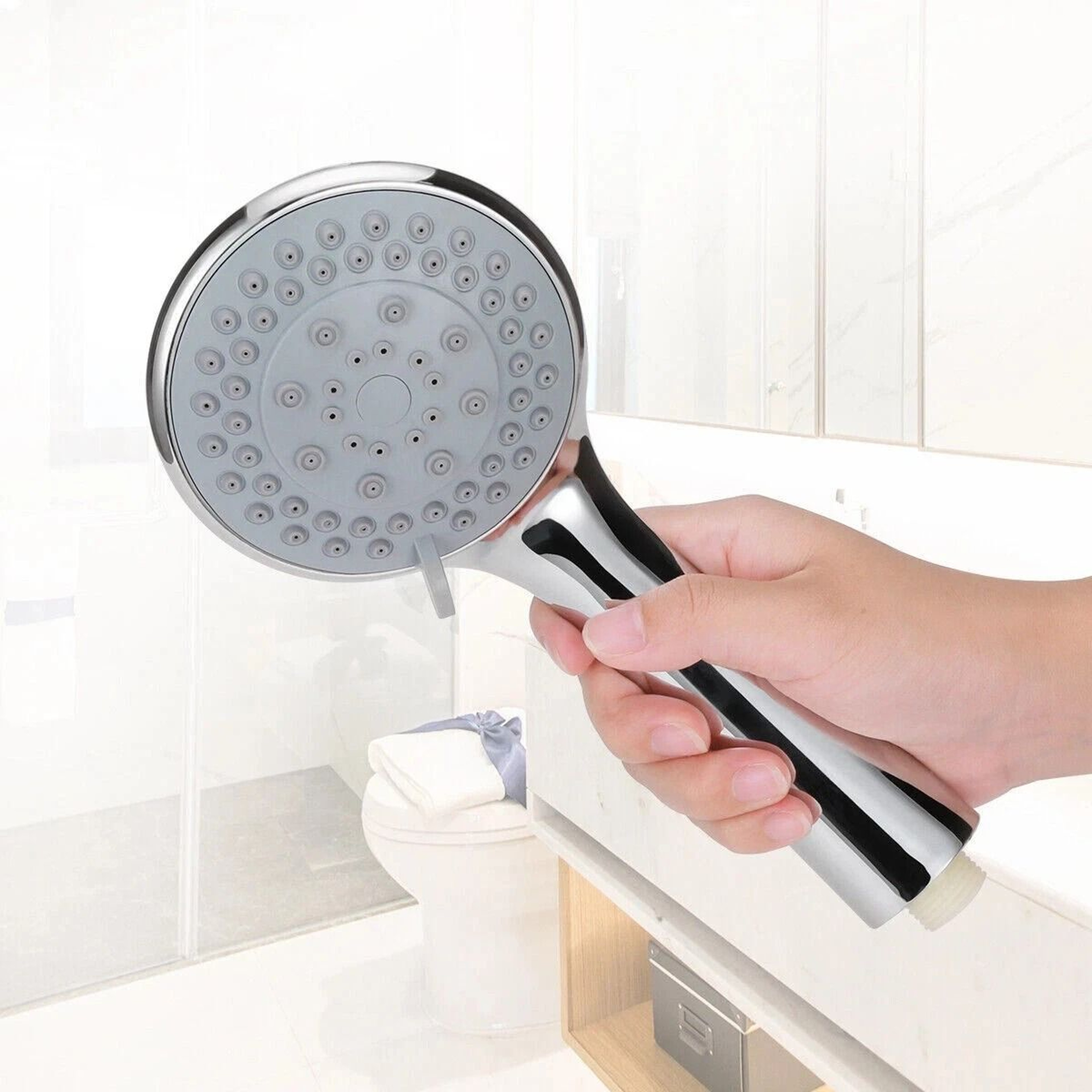 HighPressure Handheld Shower Head With Spray Settings And Hose 0