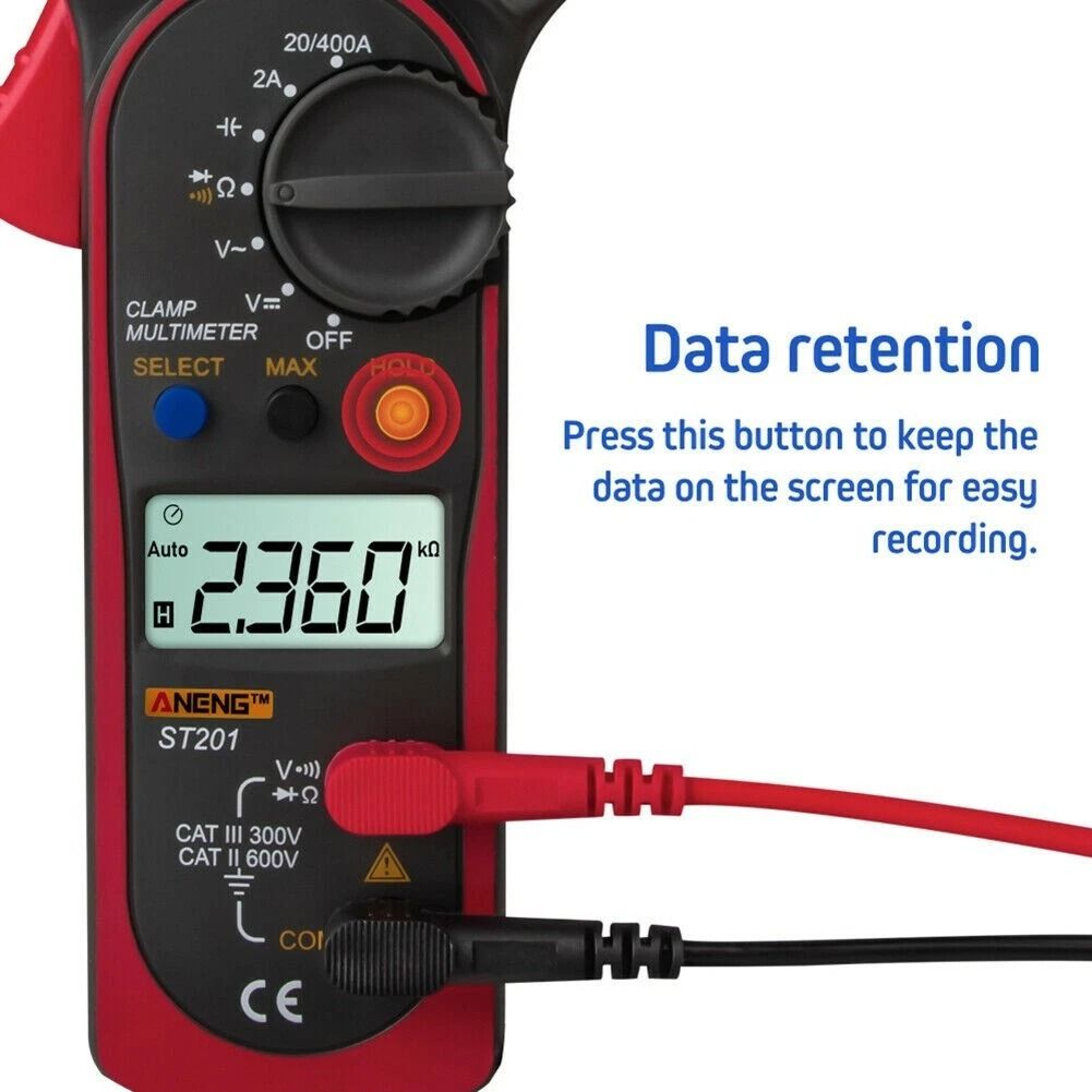Digital Multimeter Tester  Volt Amp Clamp Meter With Auto Range And LCD Display 6