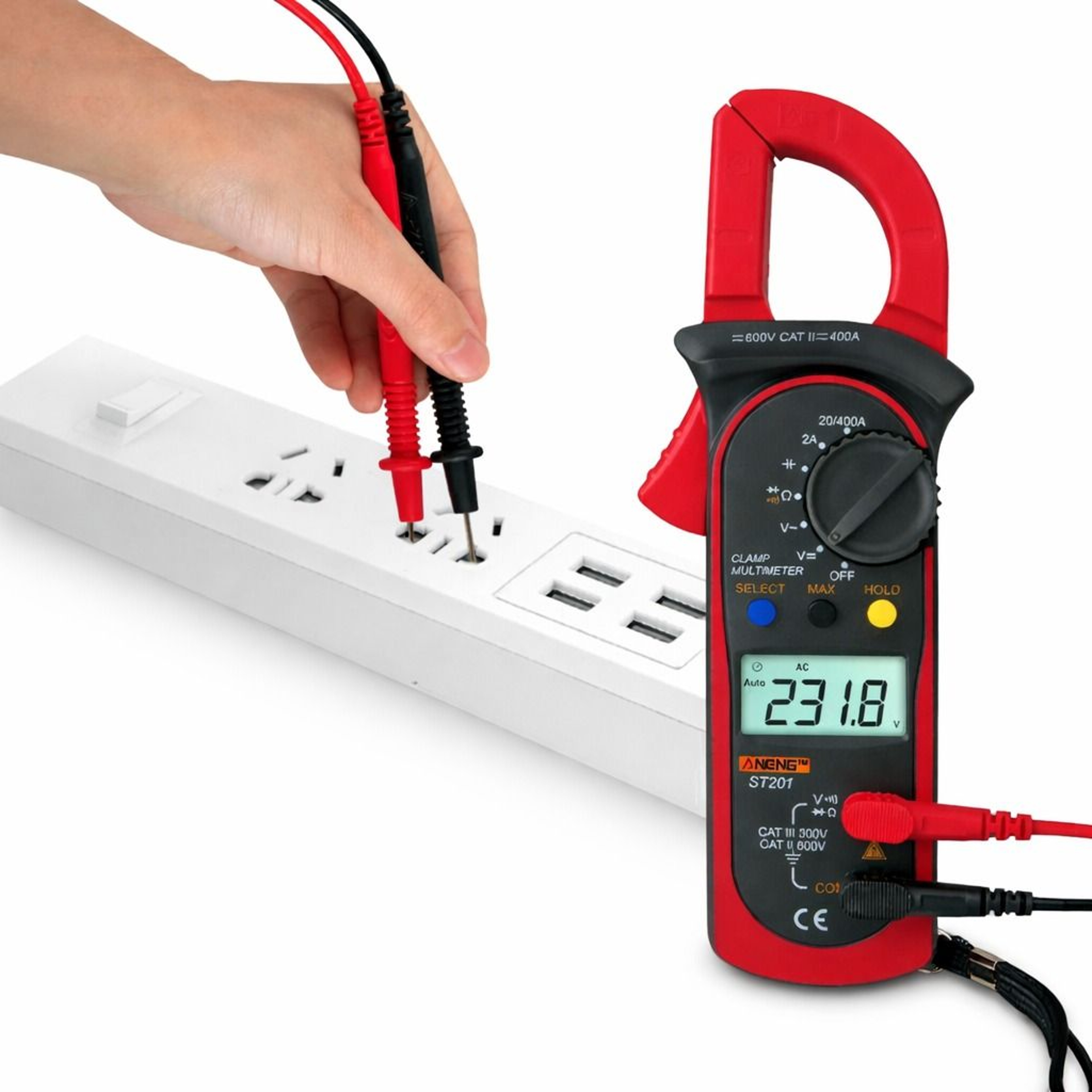 Digital Multimeter Tester  Volt Amp Clamp Meter With Auto Range And LCD Display 0