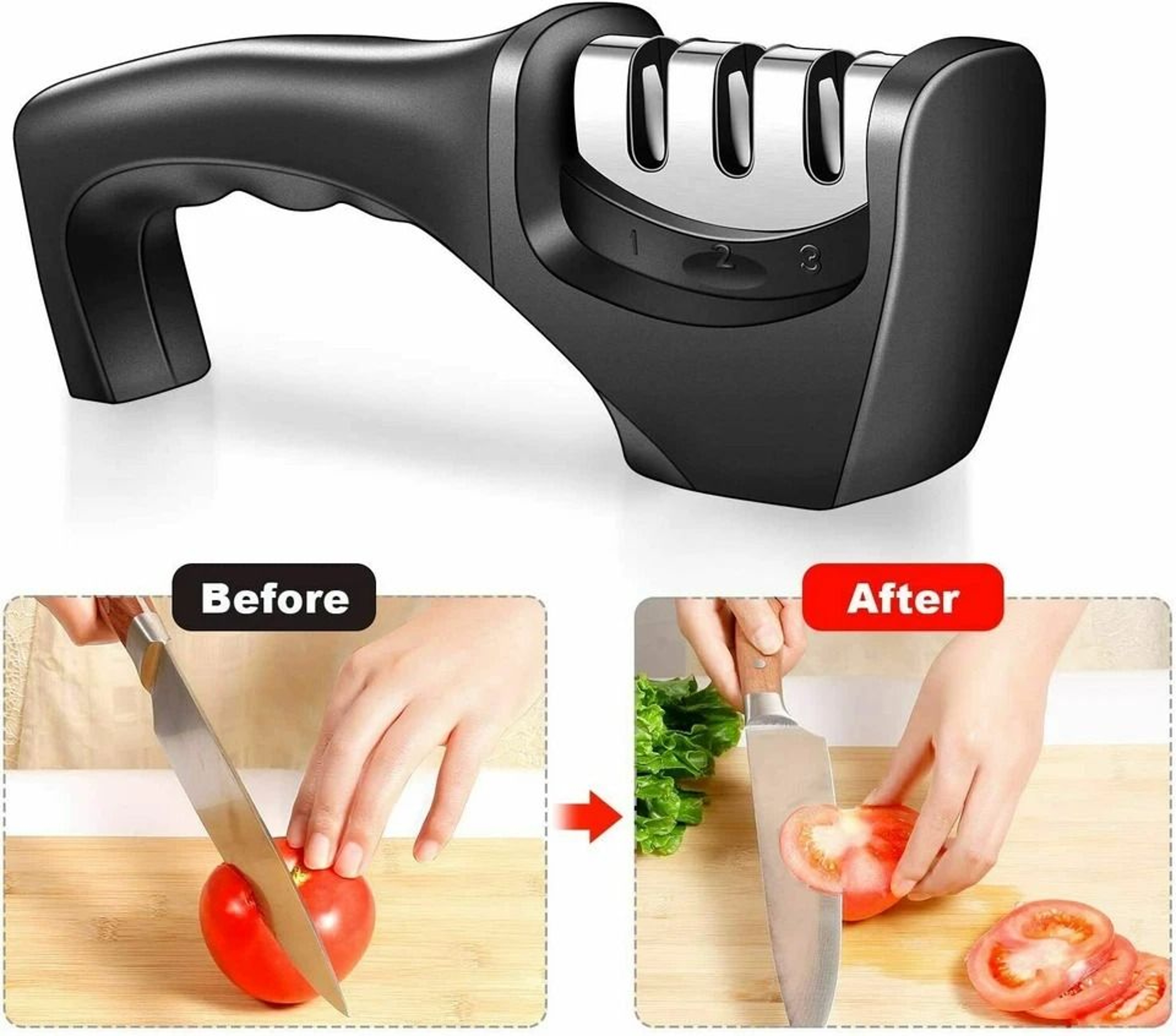 Professional Ceramic Tungsten Knife Sharpener  Kitchen Tool For Restoring Blades To Razor Sharpness 3