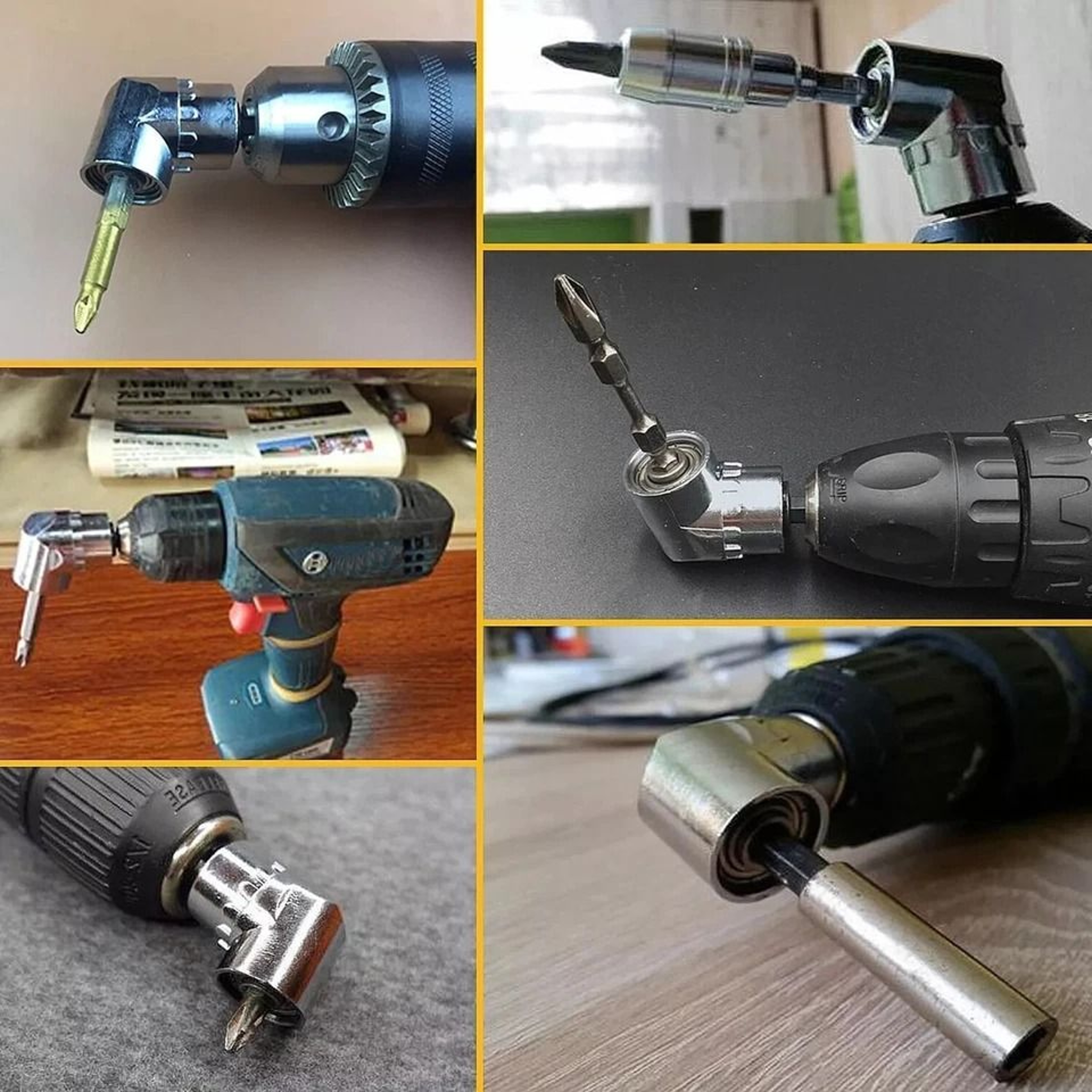 Angle Hex Drill Bit Extension  Screwdriver Socket Holder Adapter For Tight Spaces 2