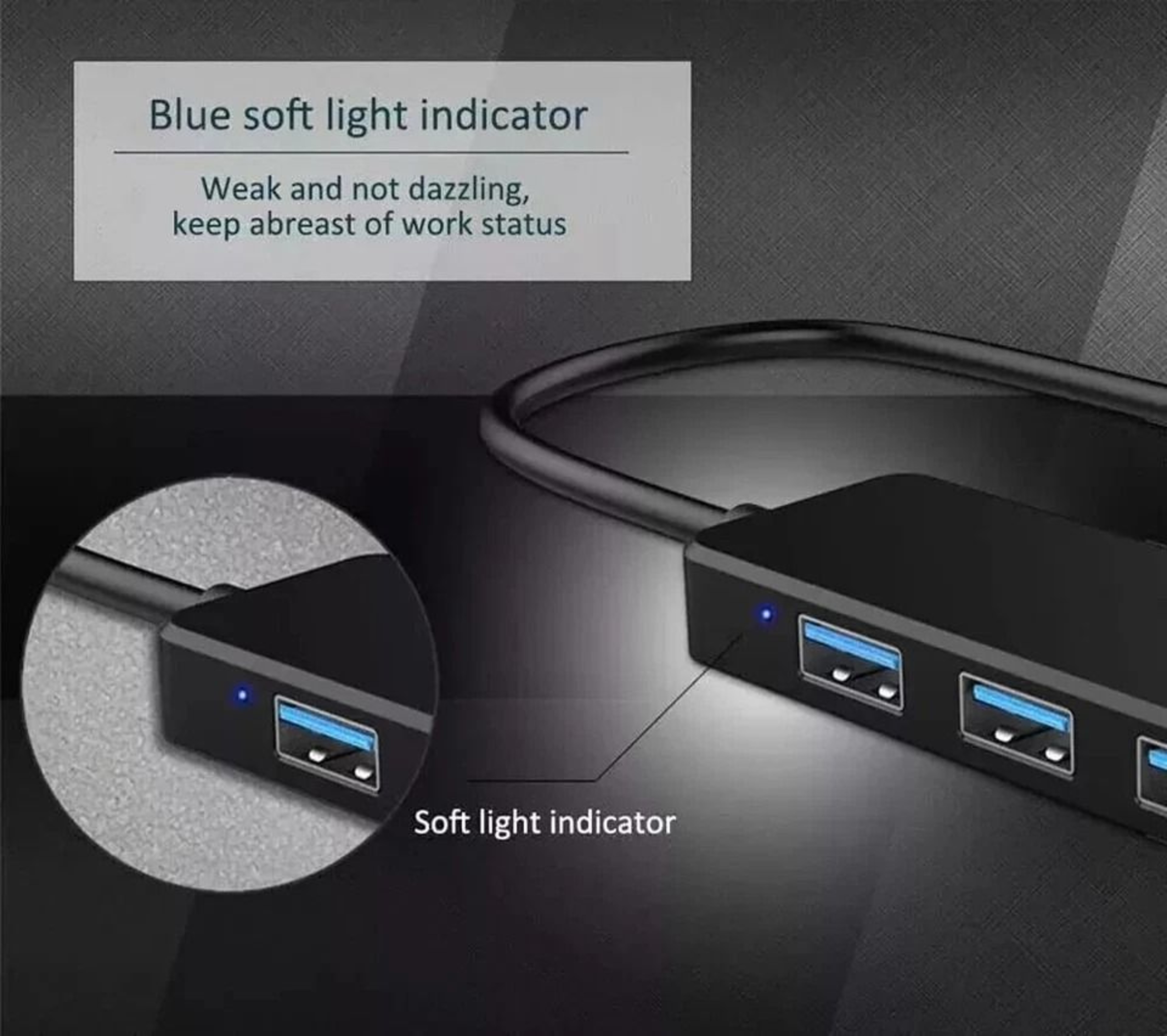 USB Port Hub Splitter Expander For Laptops And Flash Drives HighSpeed Data Transfer 1