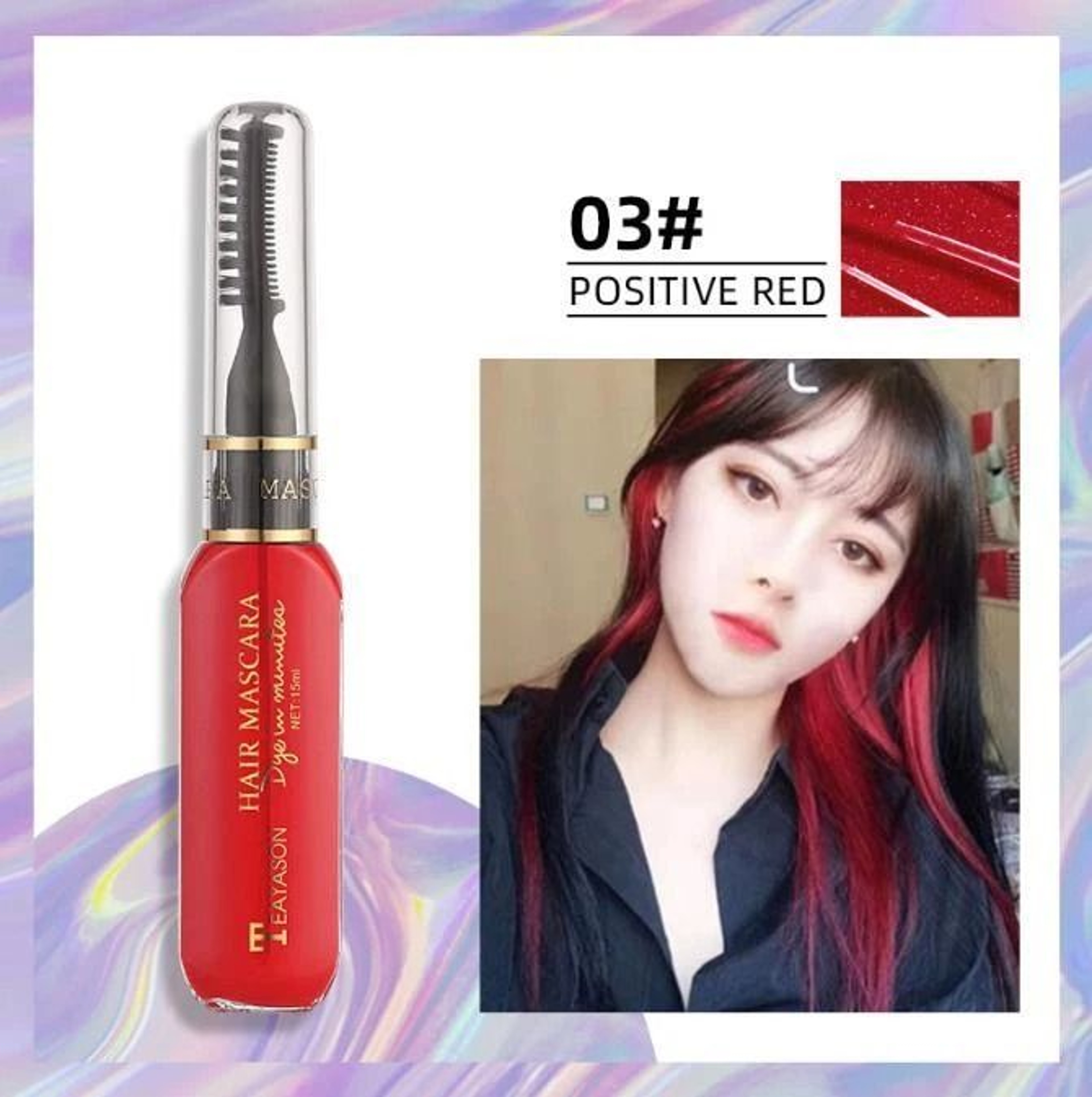 Temporary Hair Color Mascara Comb Washable Hair Dye Styling Wax 5