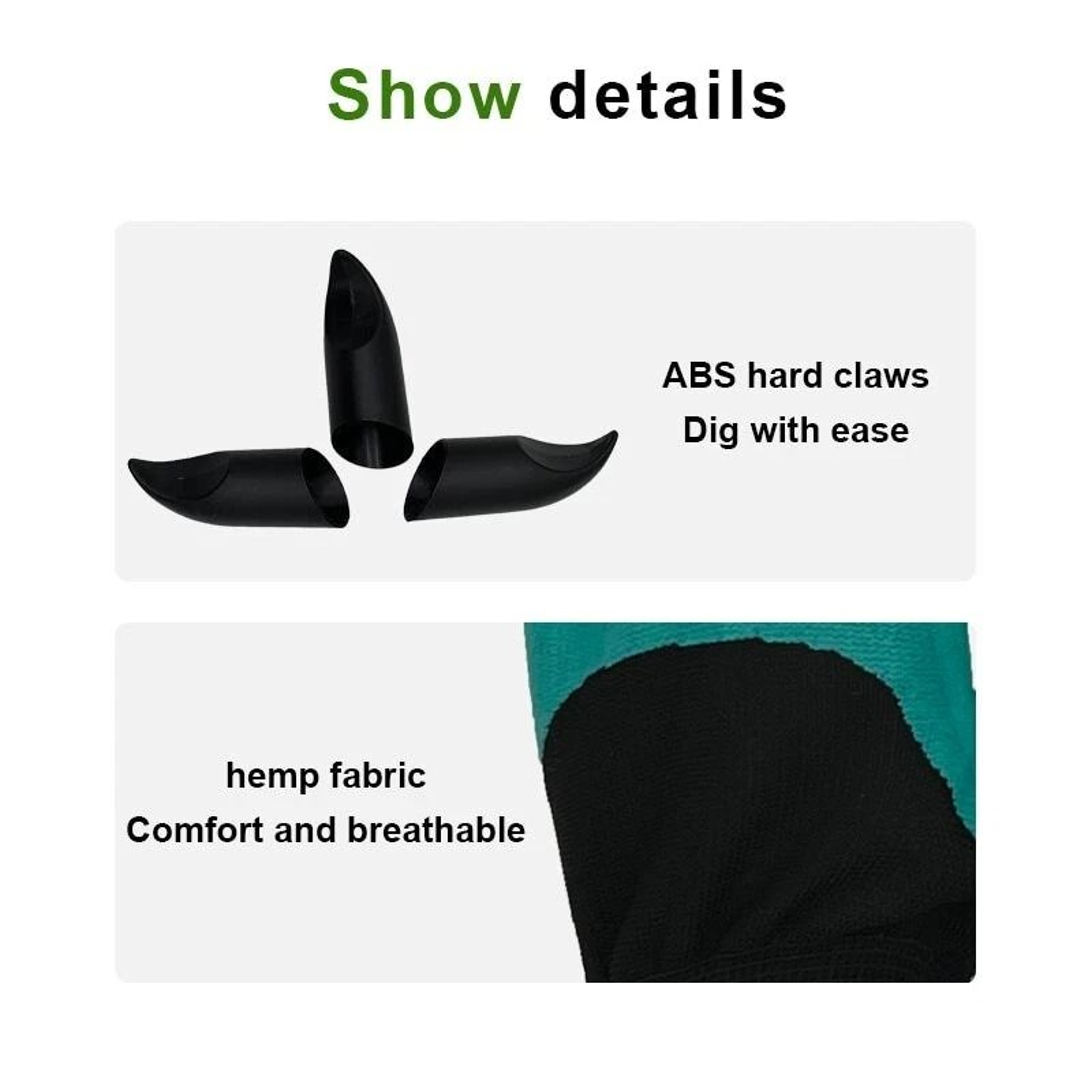 Garden Gloves With Claws Heavy Duty Digging Garden Gloves For Easy Planting 3