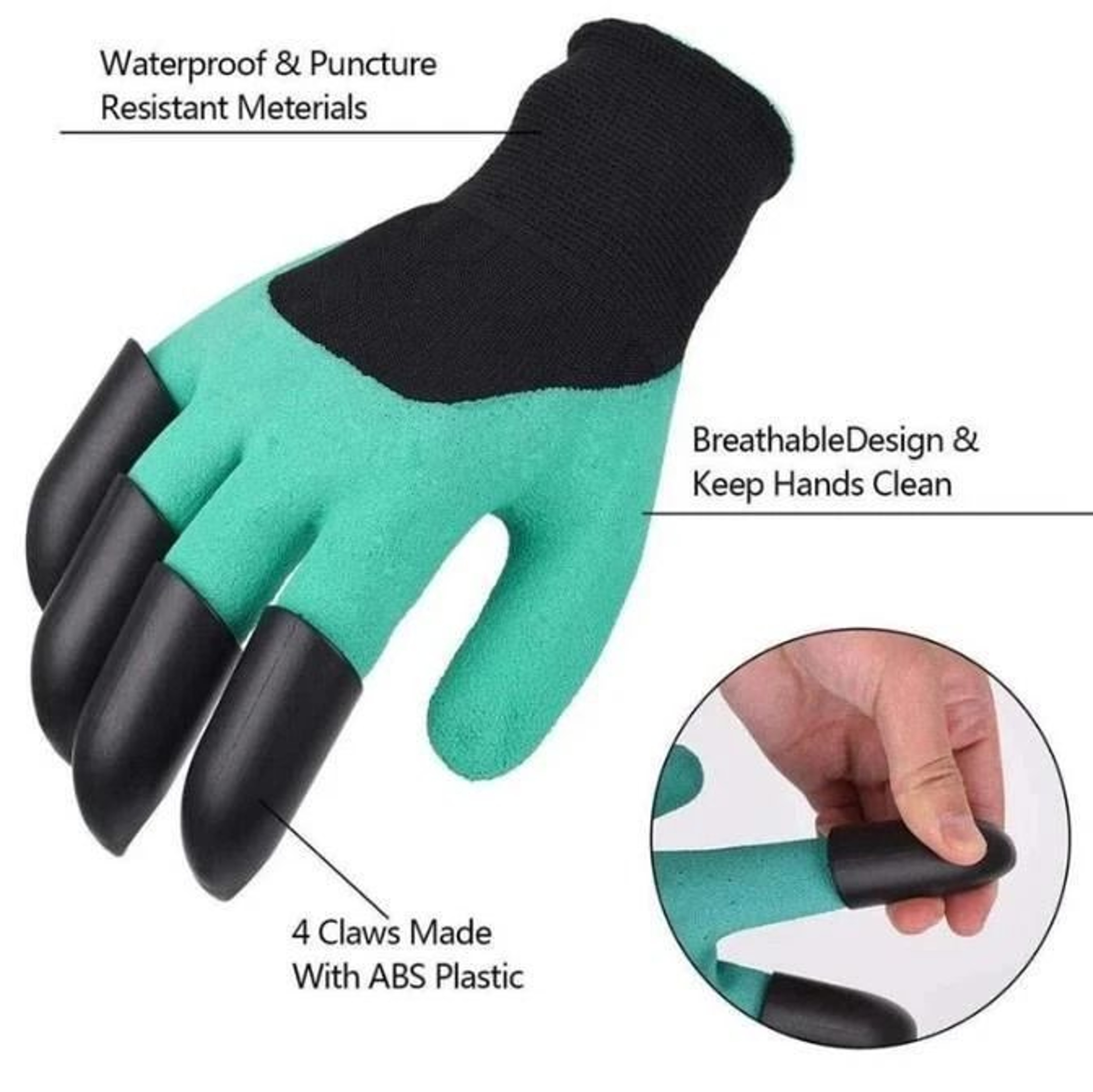 Garden Gloves With Claws Heavy Duty Digging Garden Gloves For Easy Planting 6