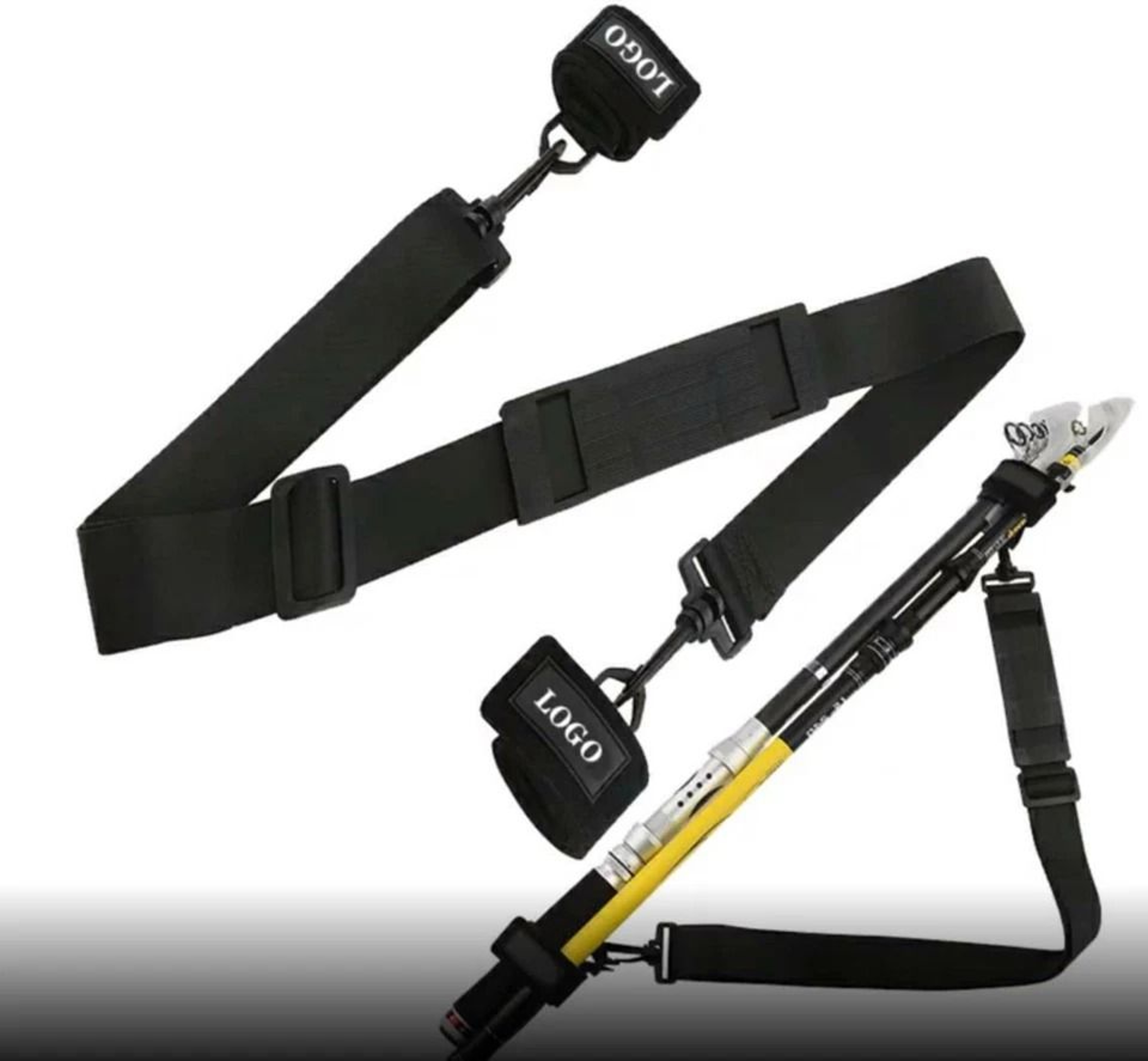 Adjustable Fishing Rod Carrier Strap Shoulder Belt Tackle Holder For Easy Travel 4