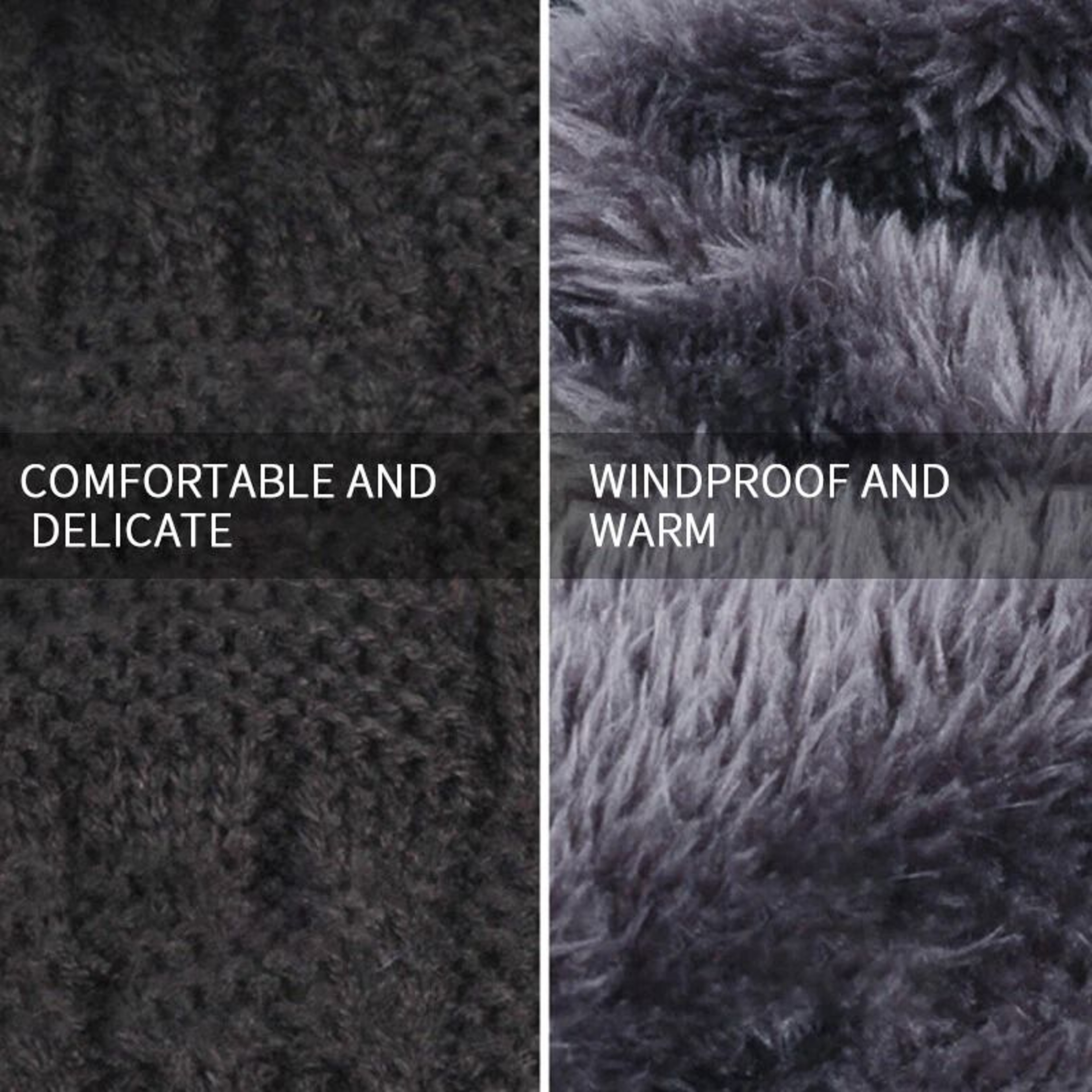 Unisex Fleece Beanie Hat  Scarf Set Arm Slouchy Snow  Ski Cap For Winter Comfort 1
