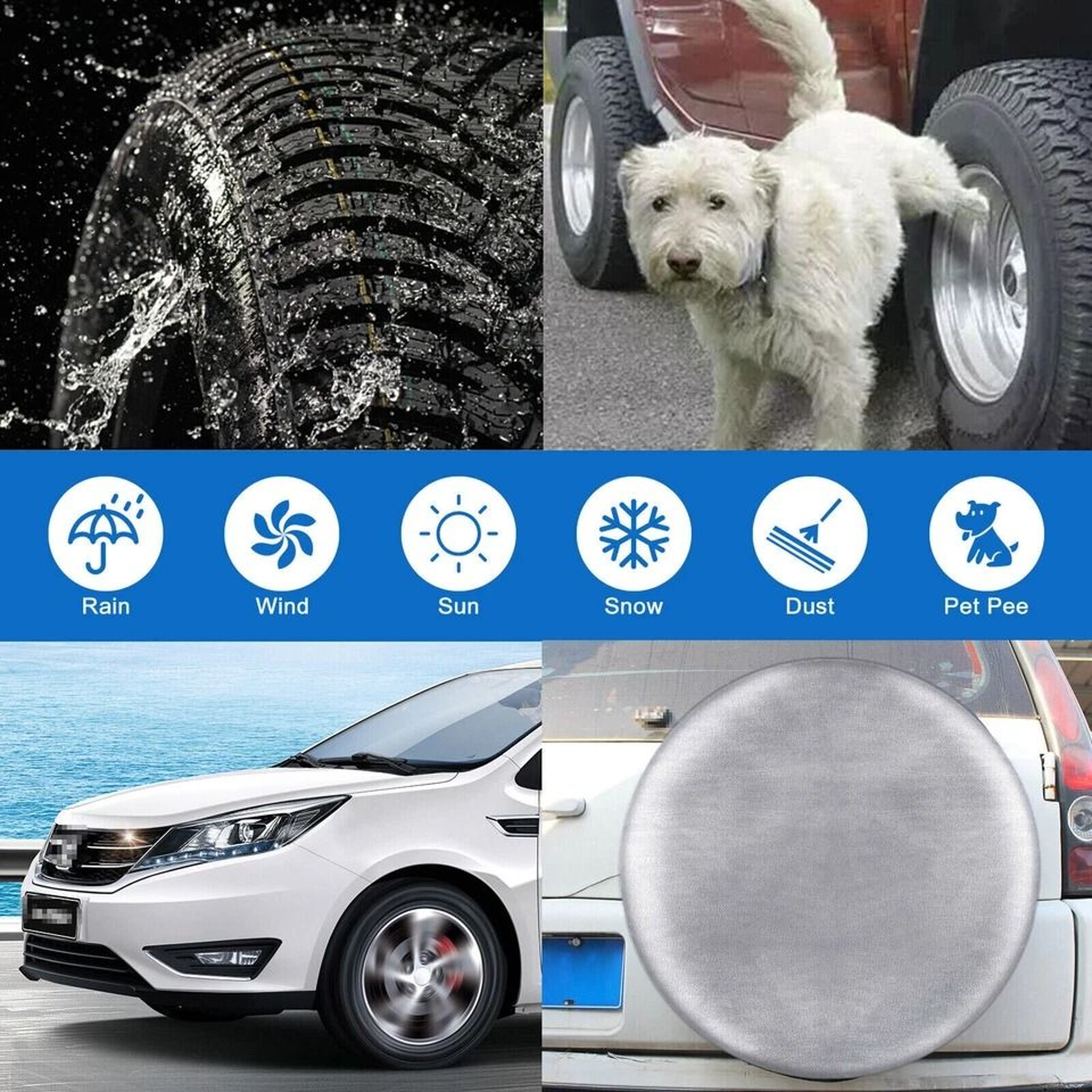 Waterproof Tire Covers For RV Trailer  Camper Sun  Weather Protection 6