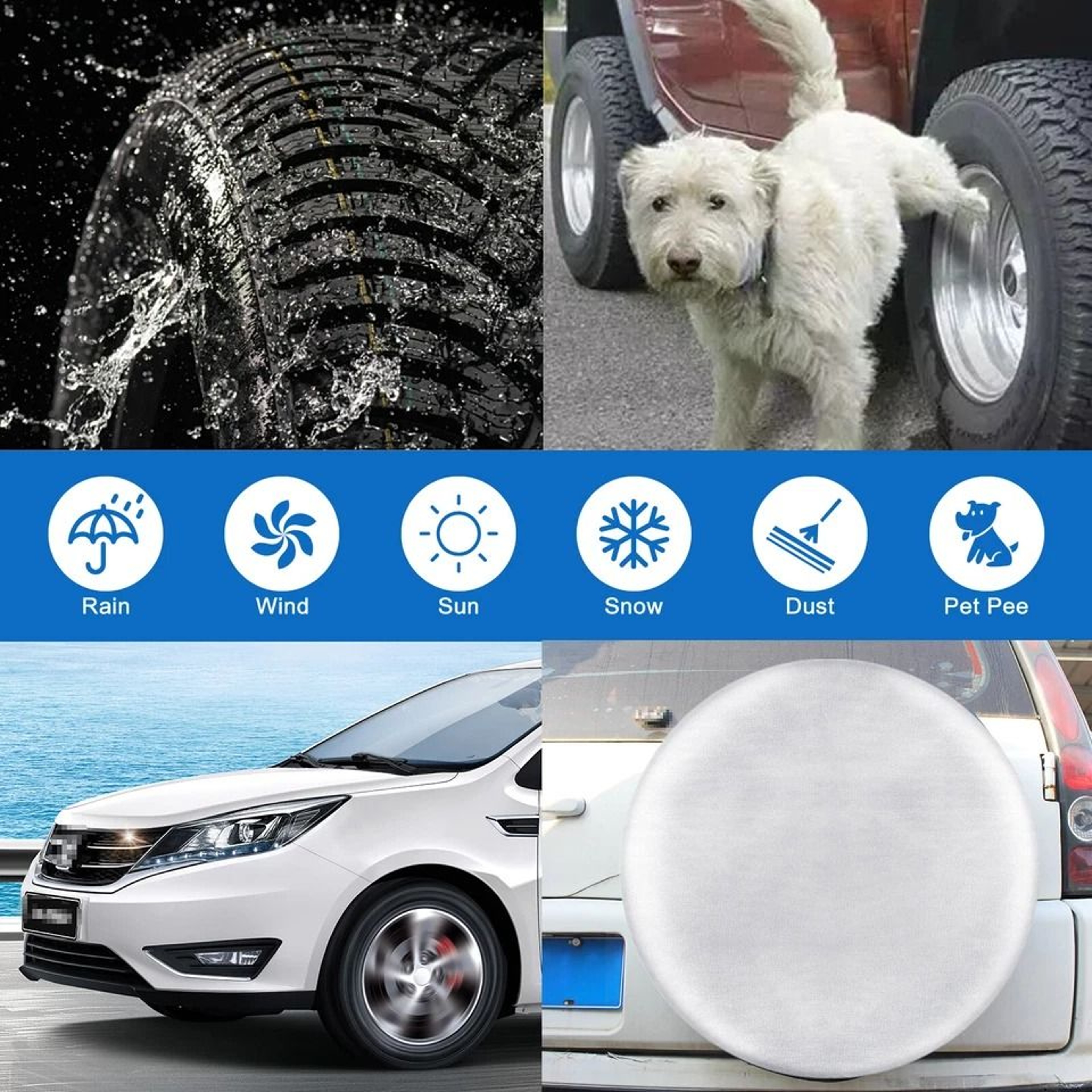 Waterproof Tire Covers For RVs  Trailers Sun  Weather Protection 6