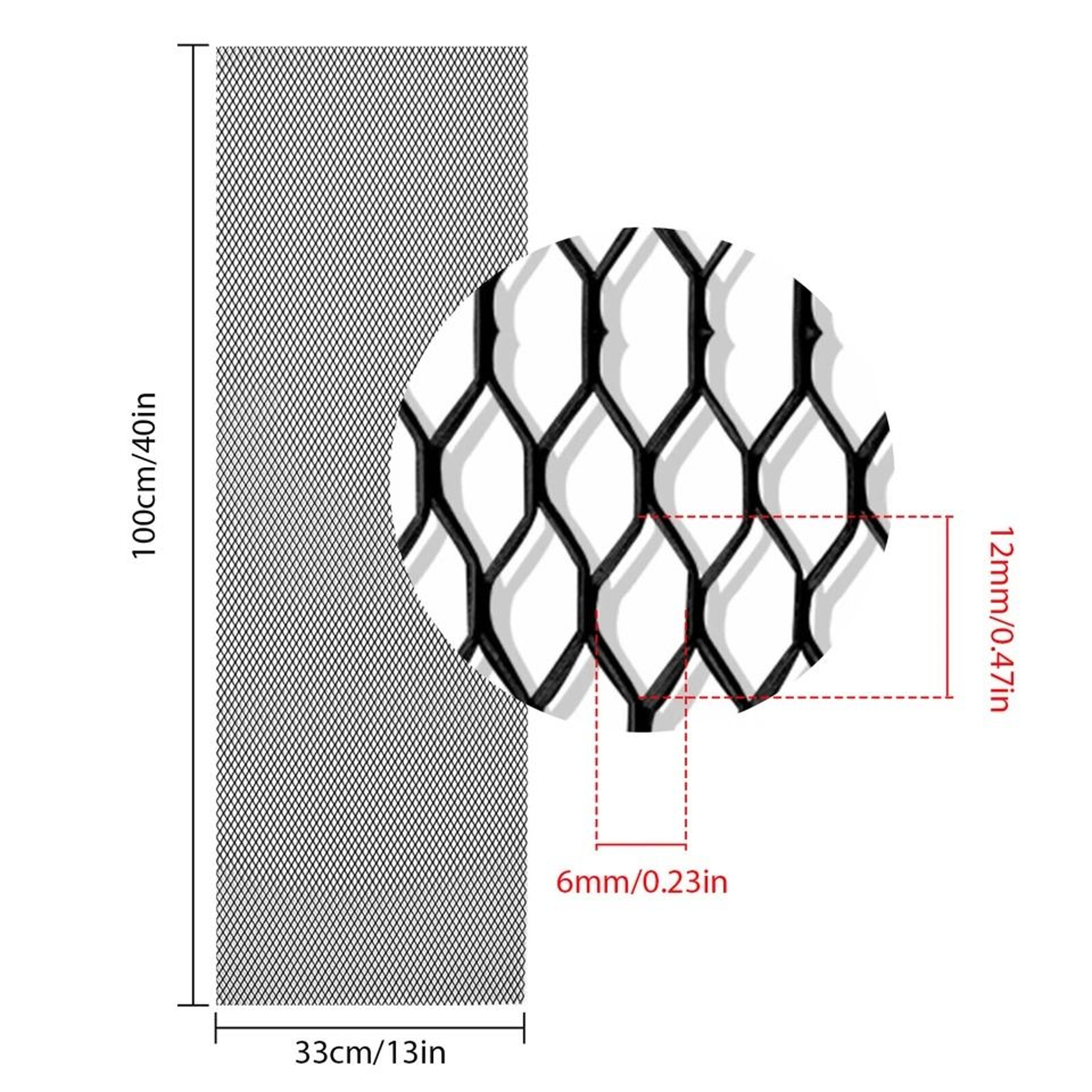 Universal Car Grille Mesh Net Sheet Aluminum Auto Mesh Grill For Vehicle Protection 1