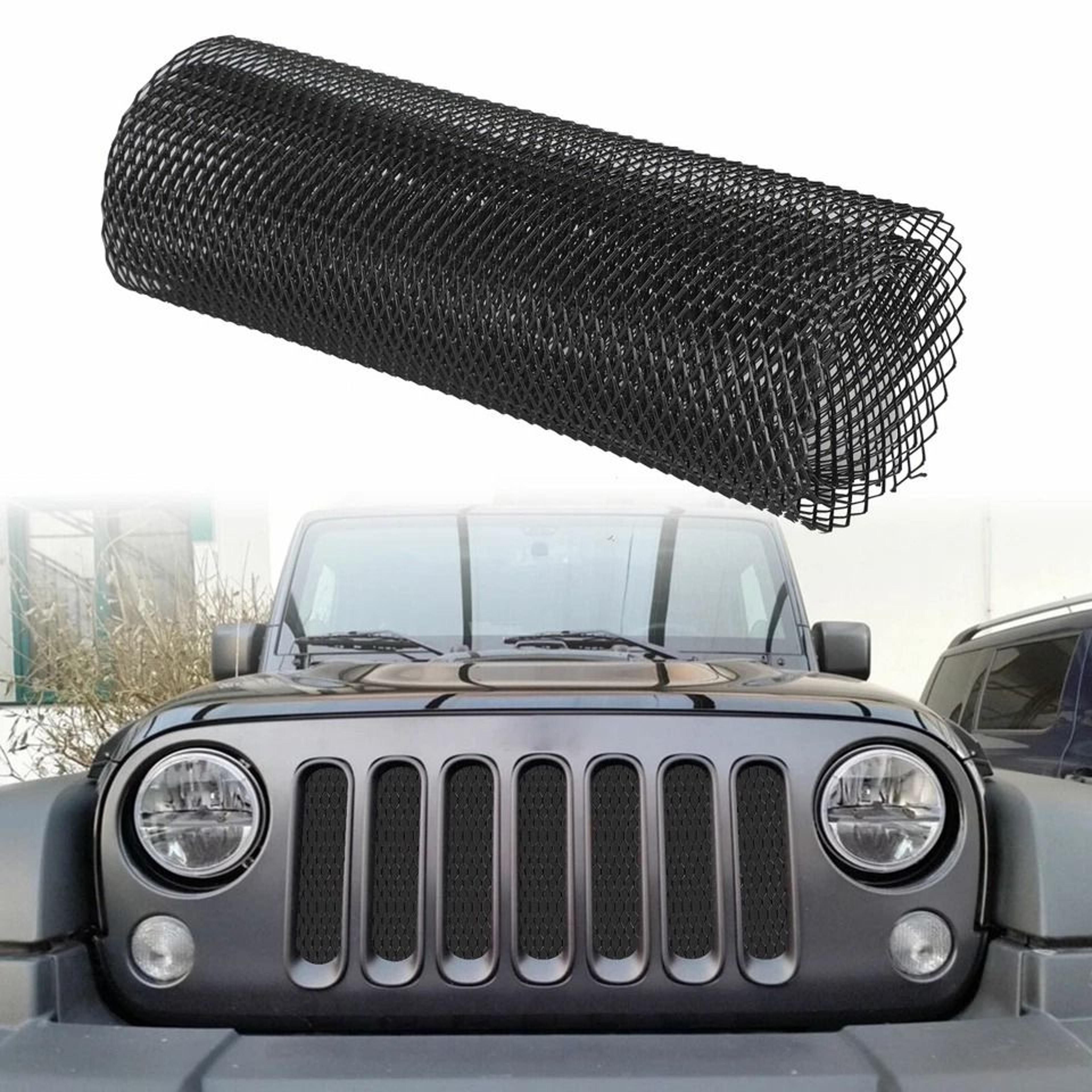 Universal Car Grille Mesh Net Sheet Aluminum Auto Mesh Grill For Vehicle Protection 2