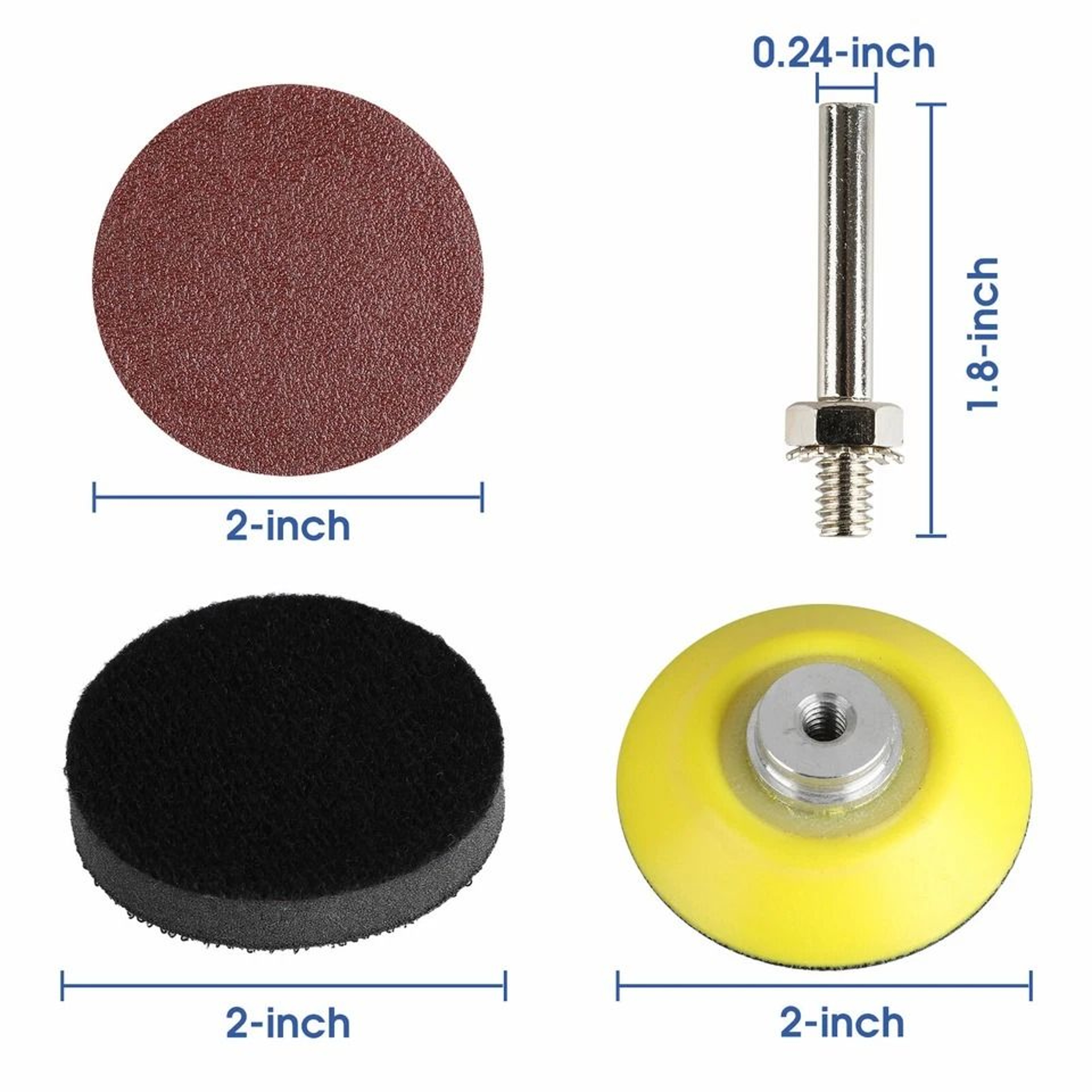 Sanding Discs  Sander Pads With Backer Pad  Drill Adapter Hook And Loop 0