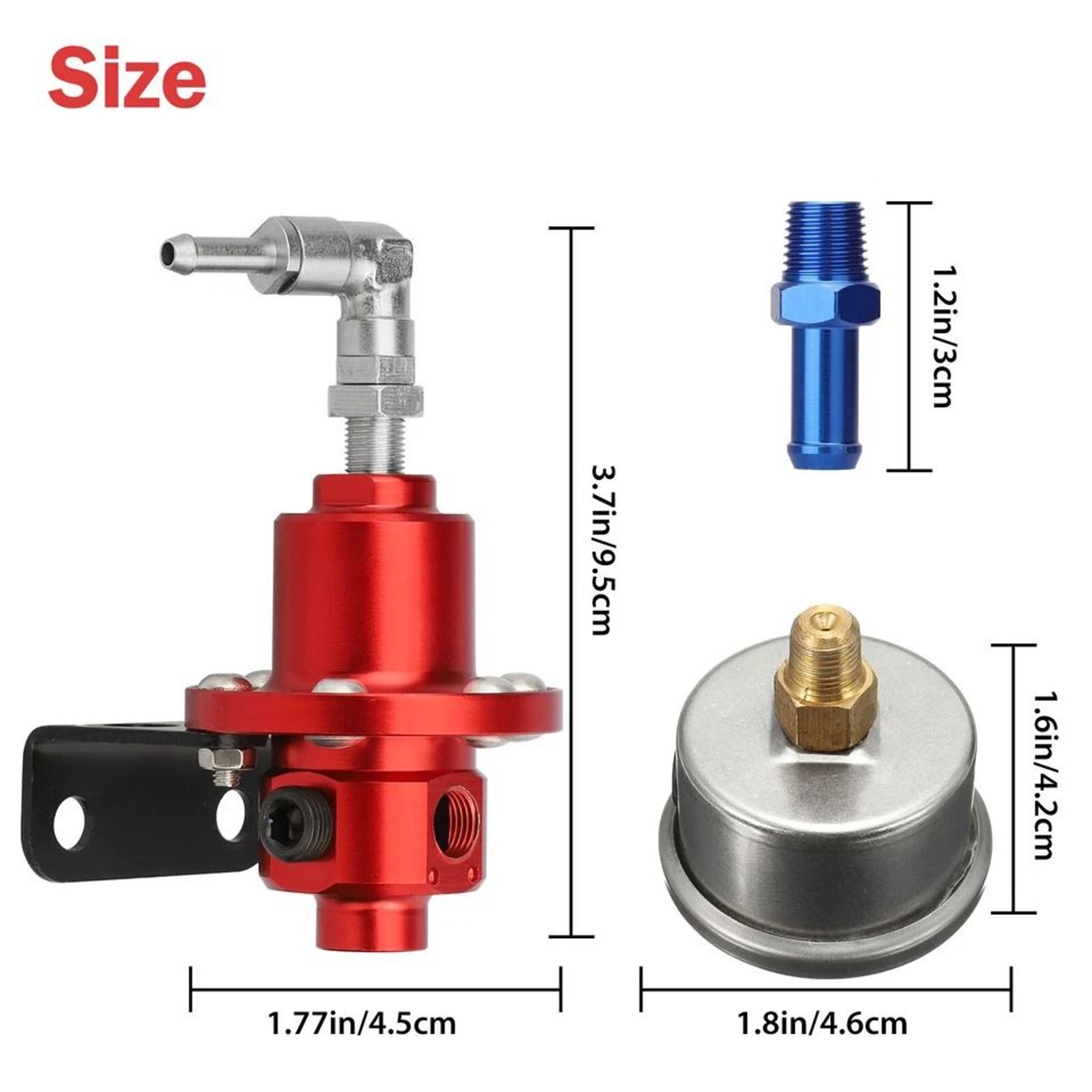 Universal Adjustable Car Fuel Pressure Regulator With Oil Gauge Kit 3