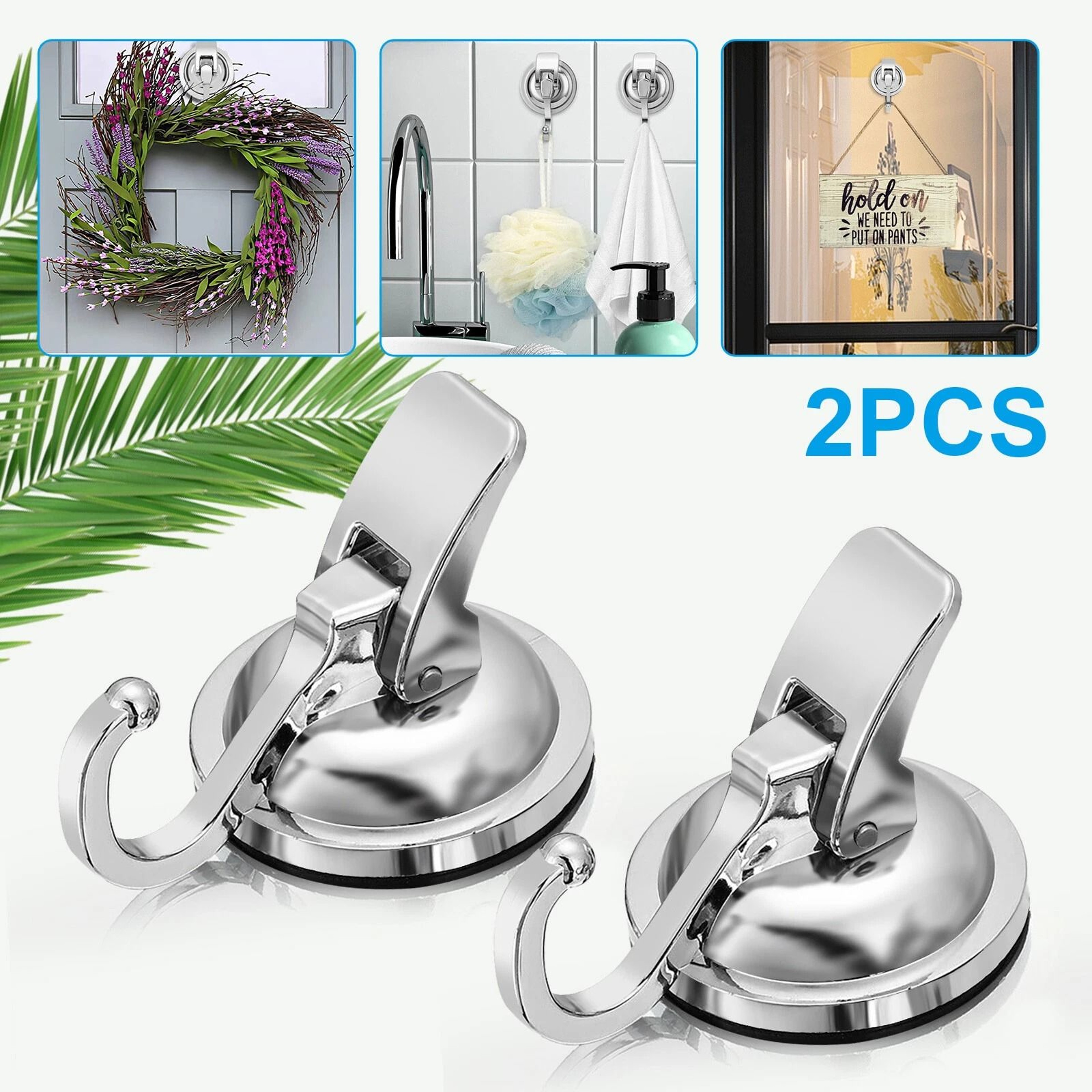 Heavy Duty Suction Cup Hooks Waterproof Wall Hanger For Kitchen  Bathroom 8