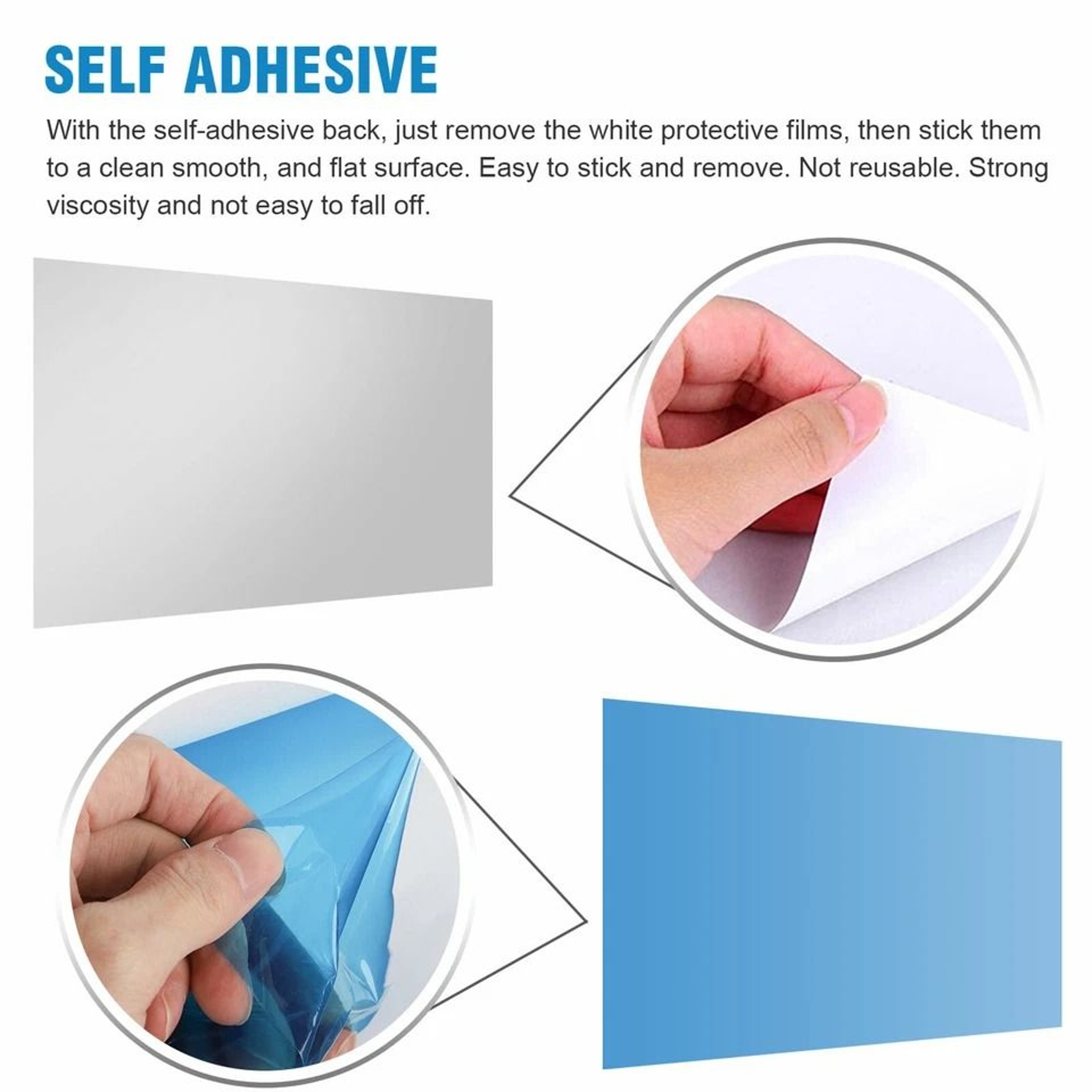 Self Adhesive Reflective Mirror Wall Sticker Kitchen  Home Decor 5