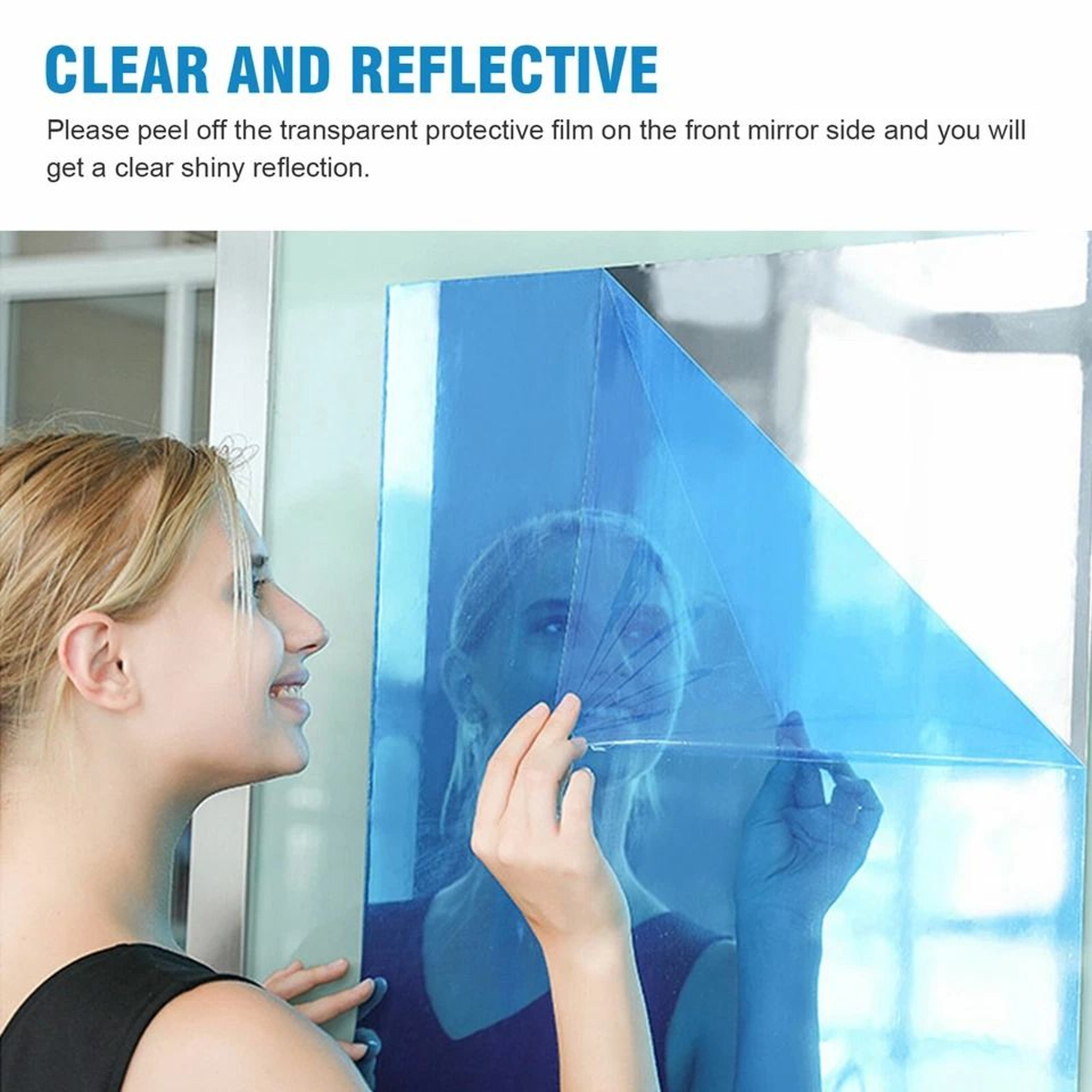 Self Adhesive Reflective Mirror Wall Sticker Kitchen  Home Decor 6