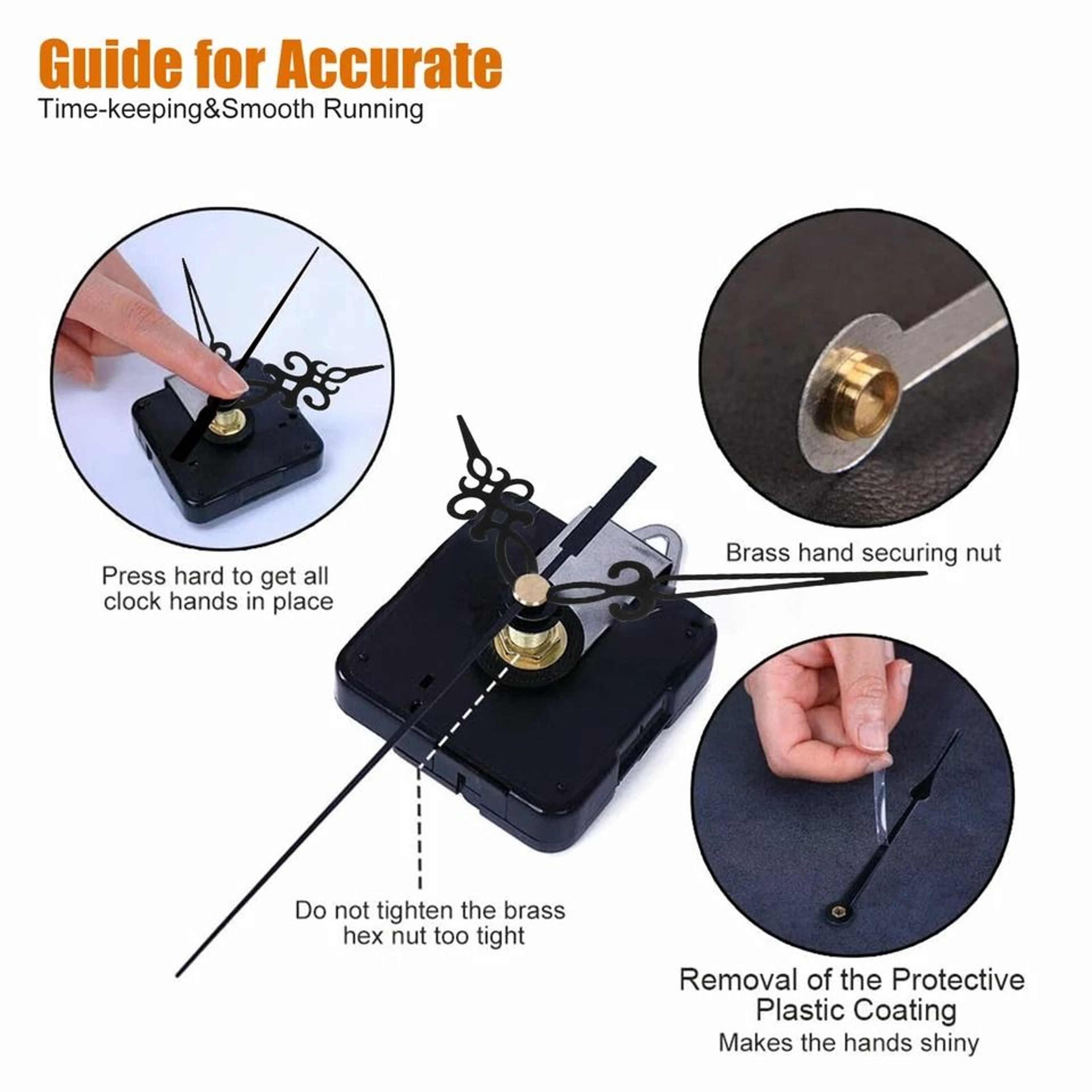 DIY Clock Movement Mechanism Kit Repair Hands  Parts For Clock Repairs And Creations 4
